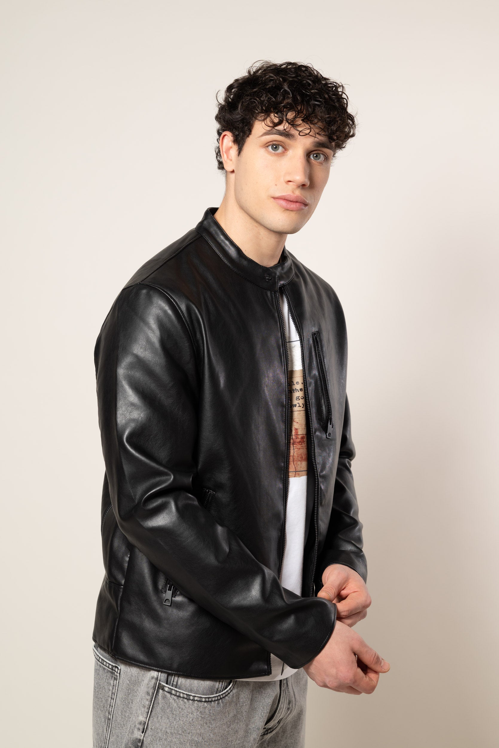 Giacca Biker|Colore:Nero