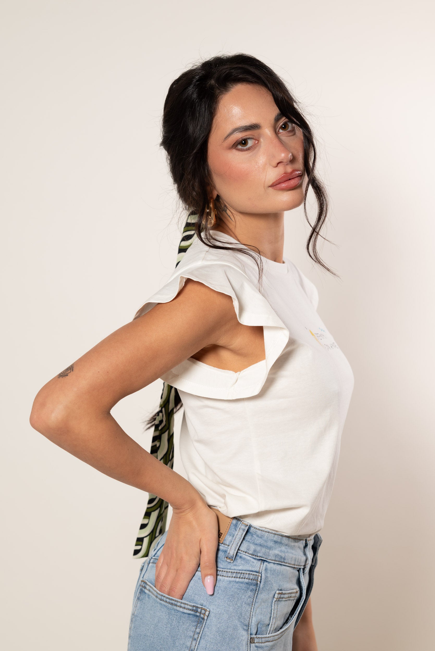 T-Shirt lemon con amore|Colore:Bianco latte