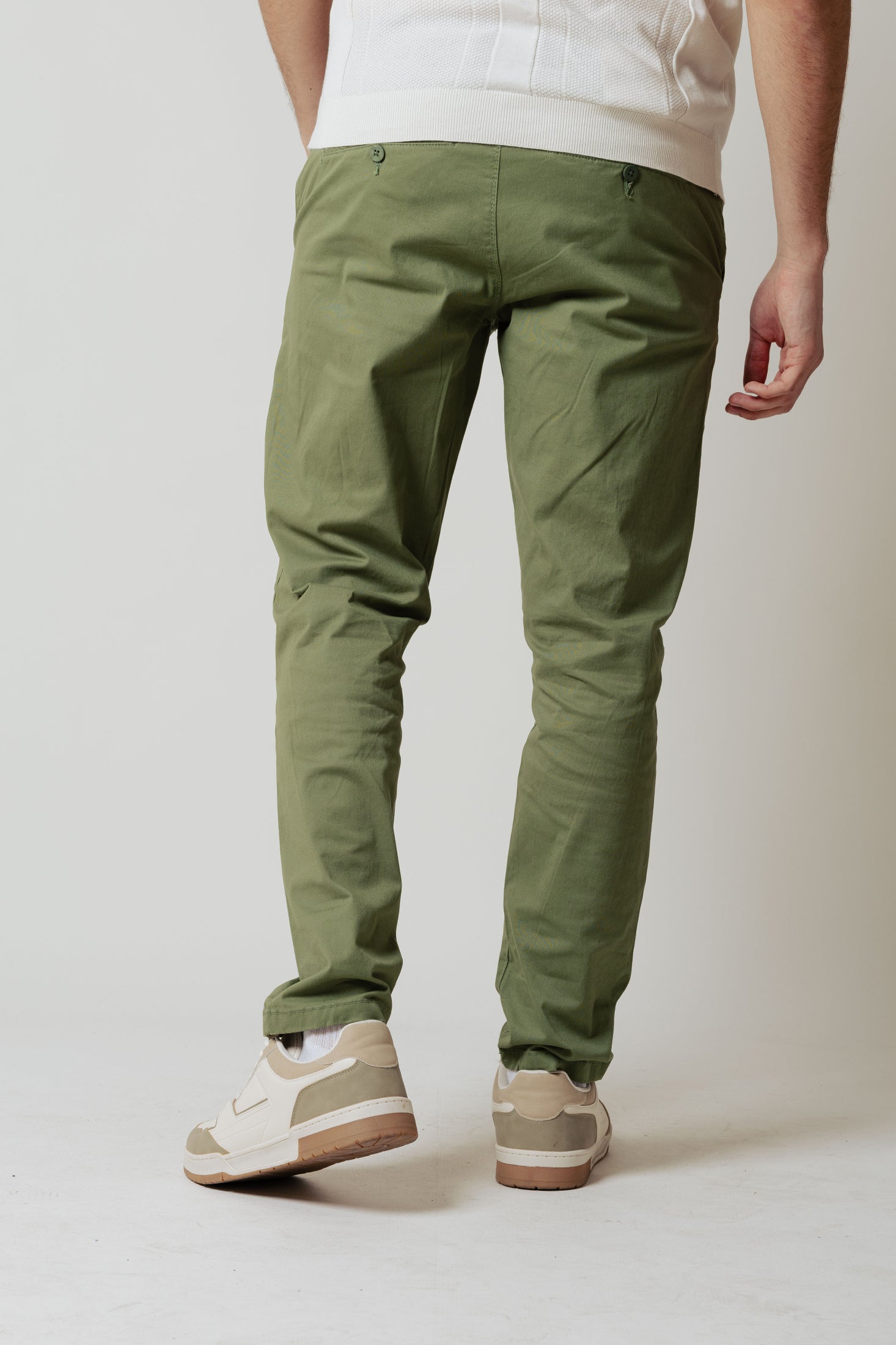 Pantaoni Chino Regular|Colore:Verde militare
