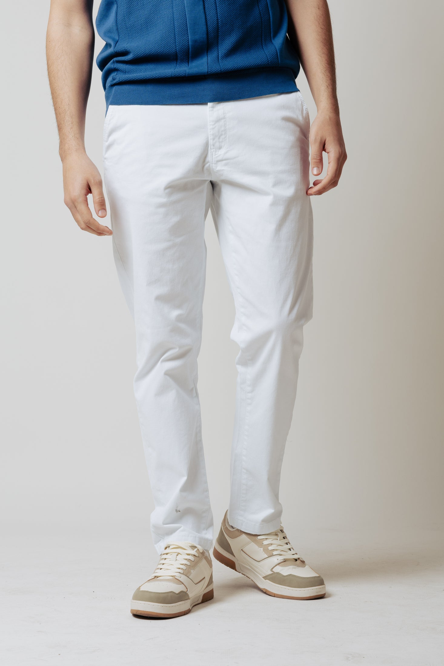 Pantaoni Chino Regular|Colore:Bianco