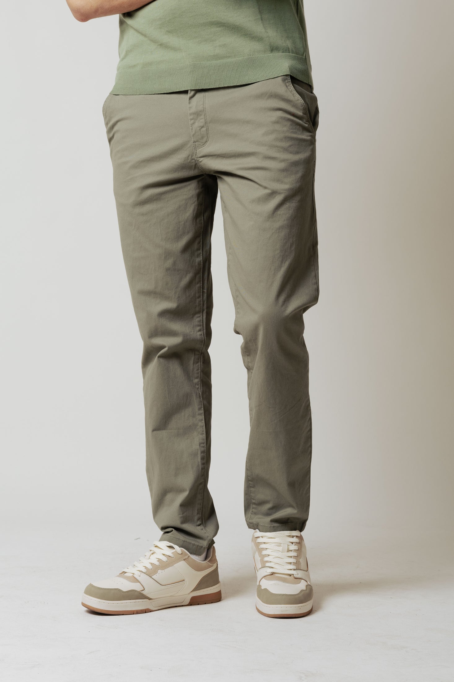 Pantaoni Chino Regular|Colore:Verde pesto