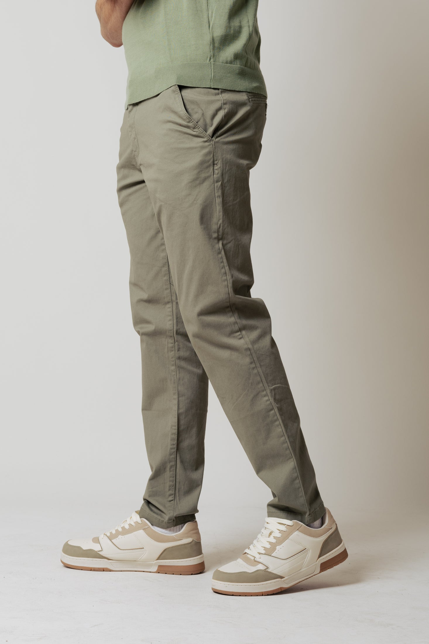 Pantaoni Chino Regular|Colore:Verde pesto