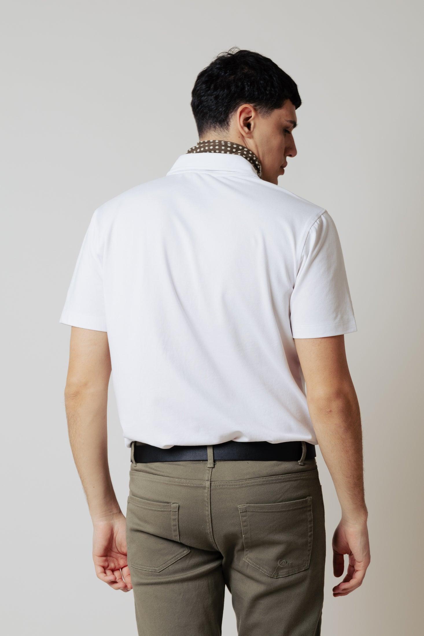 Polo open collar|Colore:Bianco