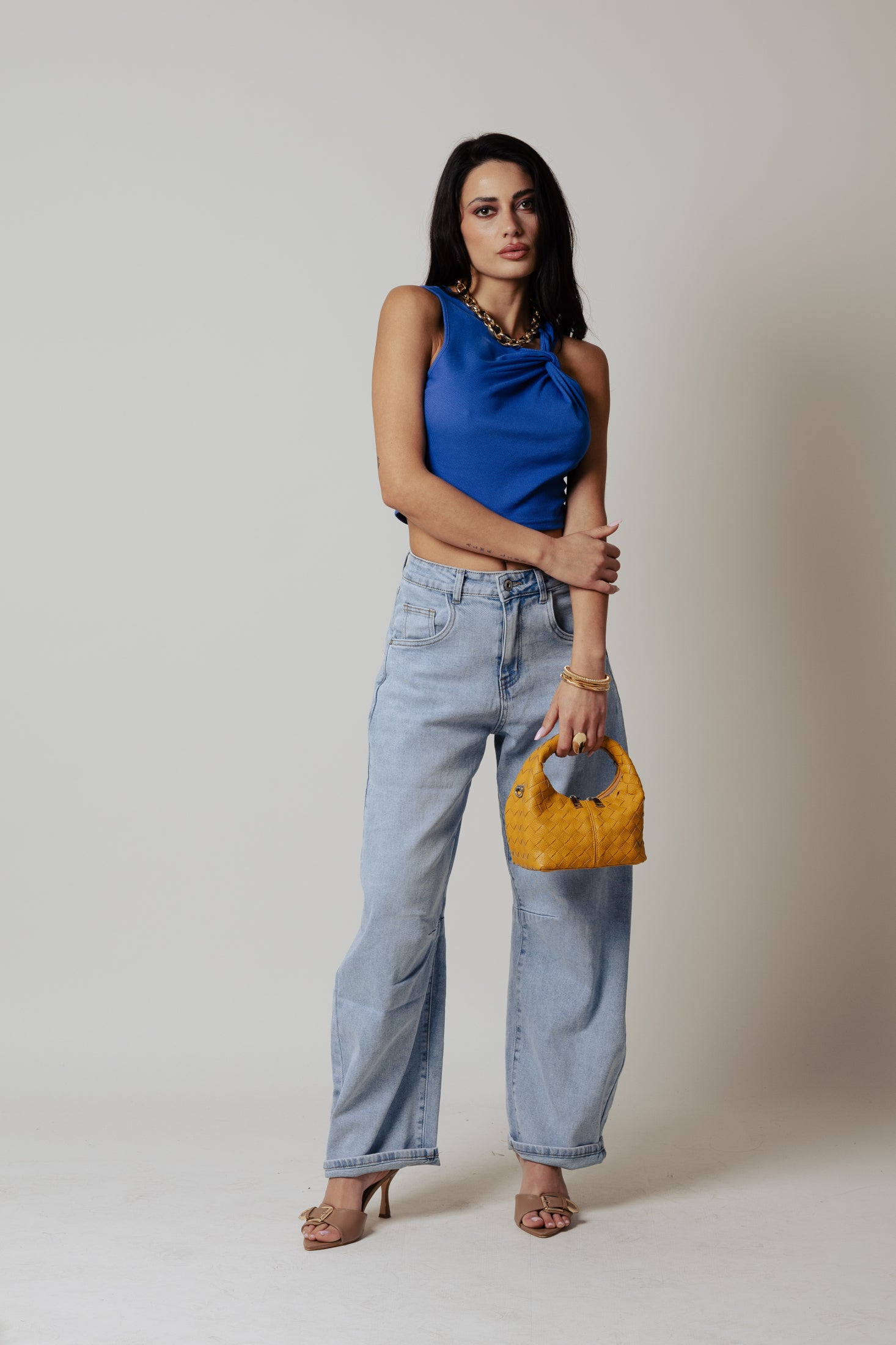 Top con nodo|Colore:Blu royal