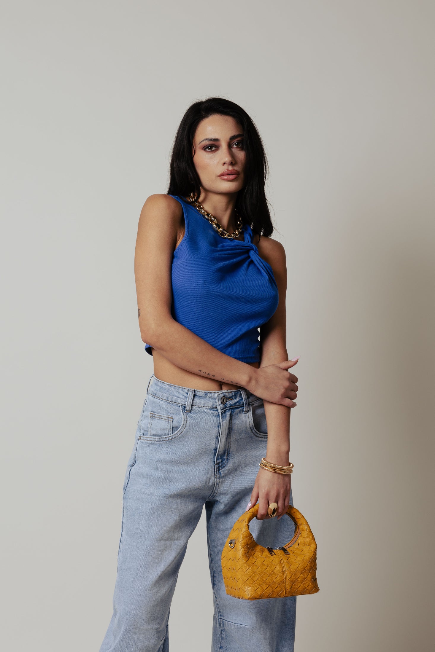 Top con nodo|Colore:Blu royal