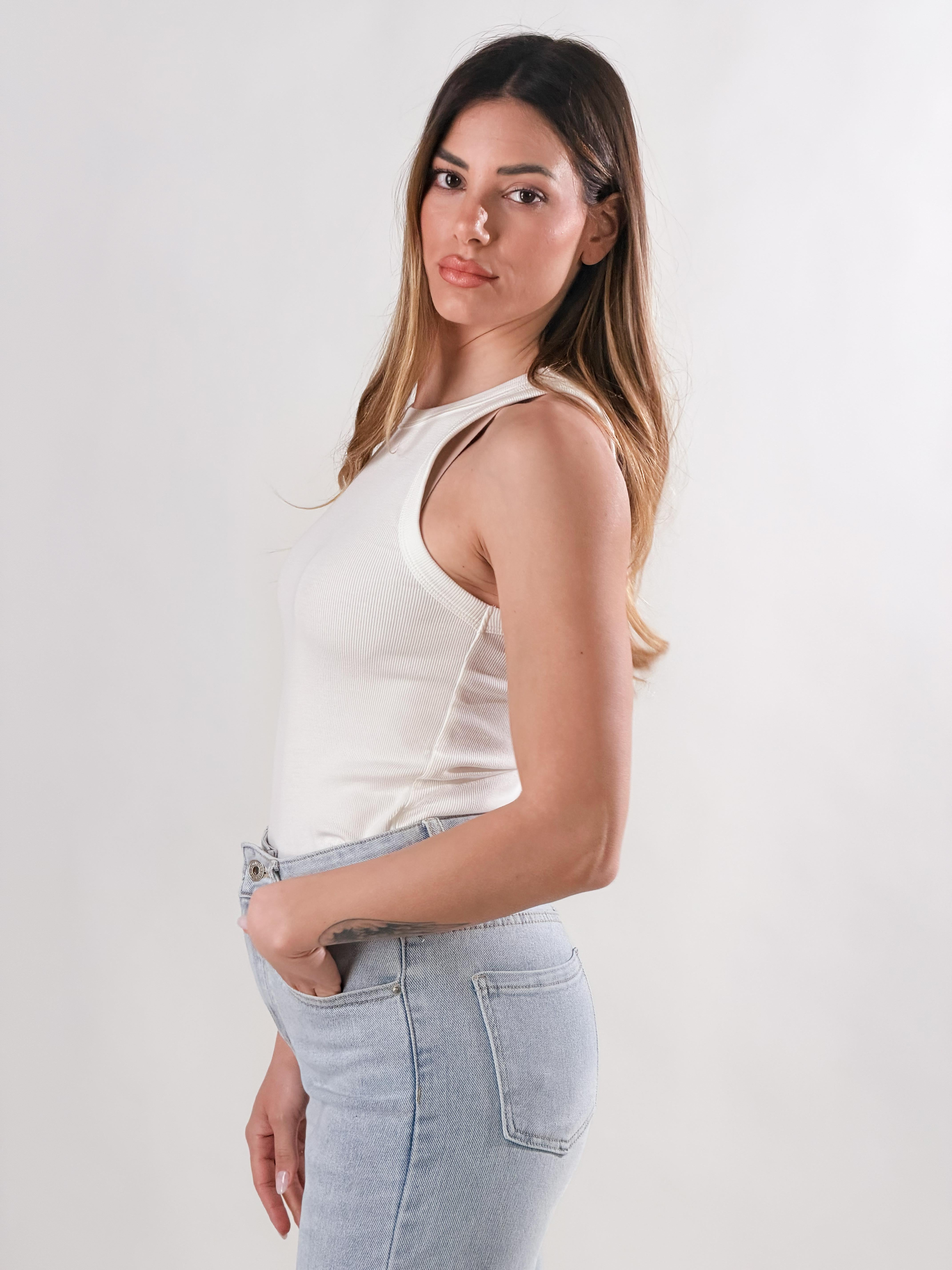 Canotta Stella|Colore:Bianco