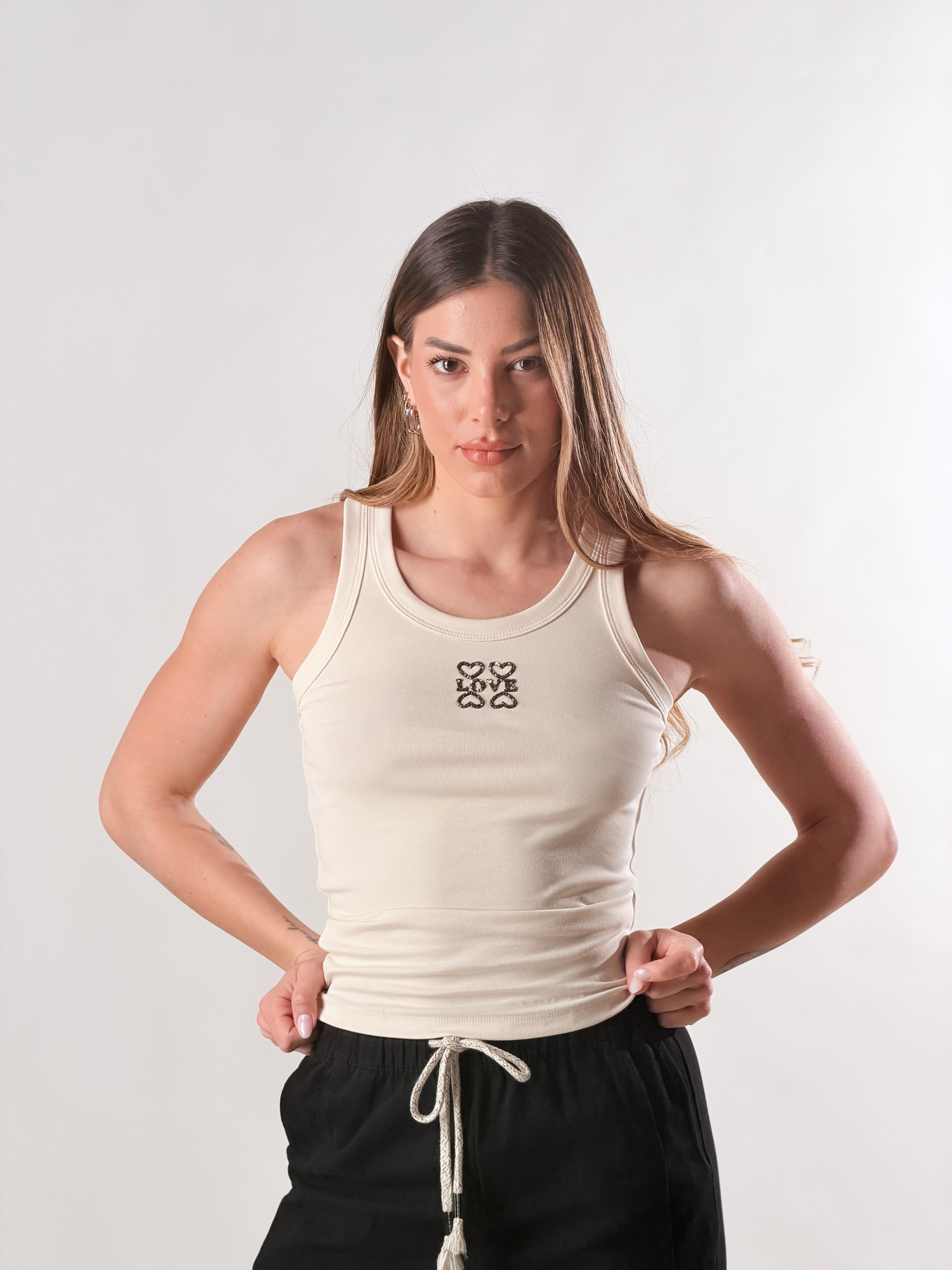 Canotta micro applicazione|Colore:Beige