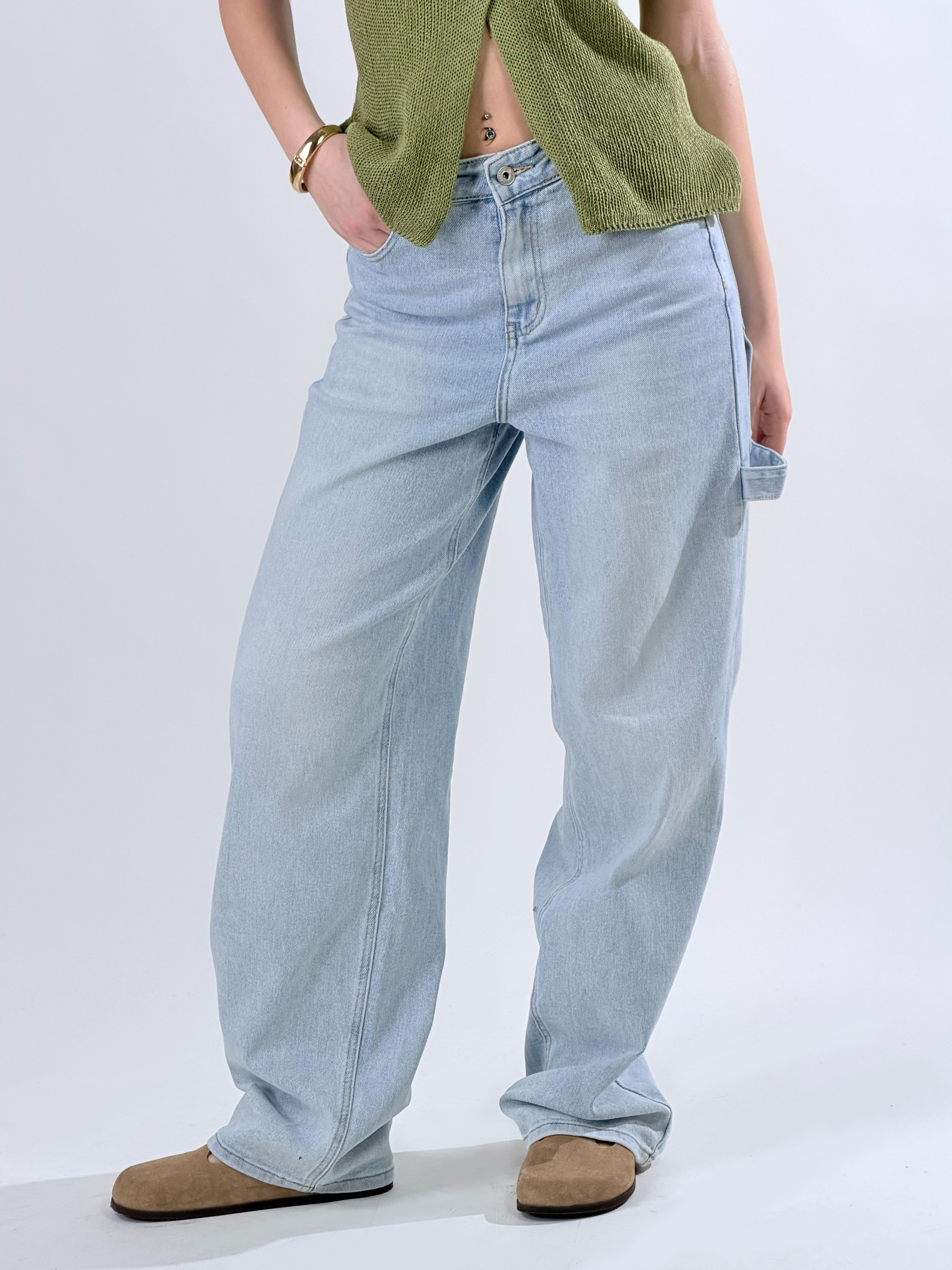 Jeans baggy carpenter|Colore:Blu chiaro