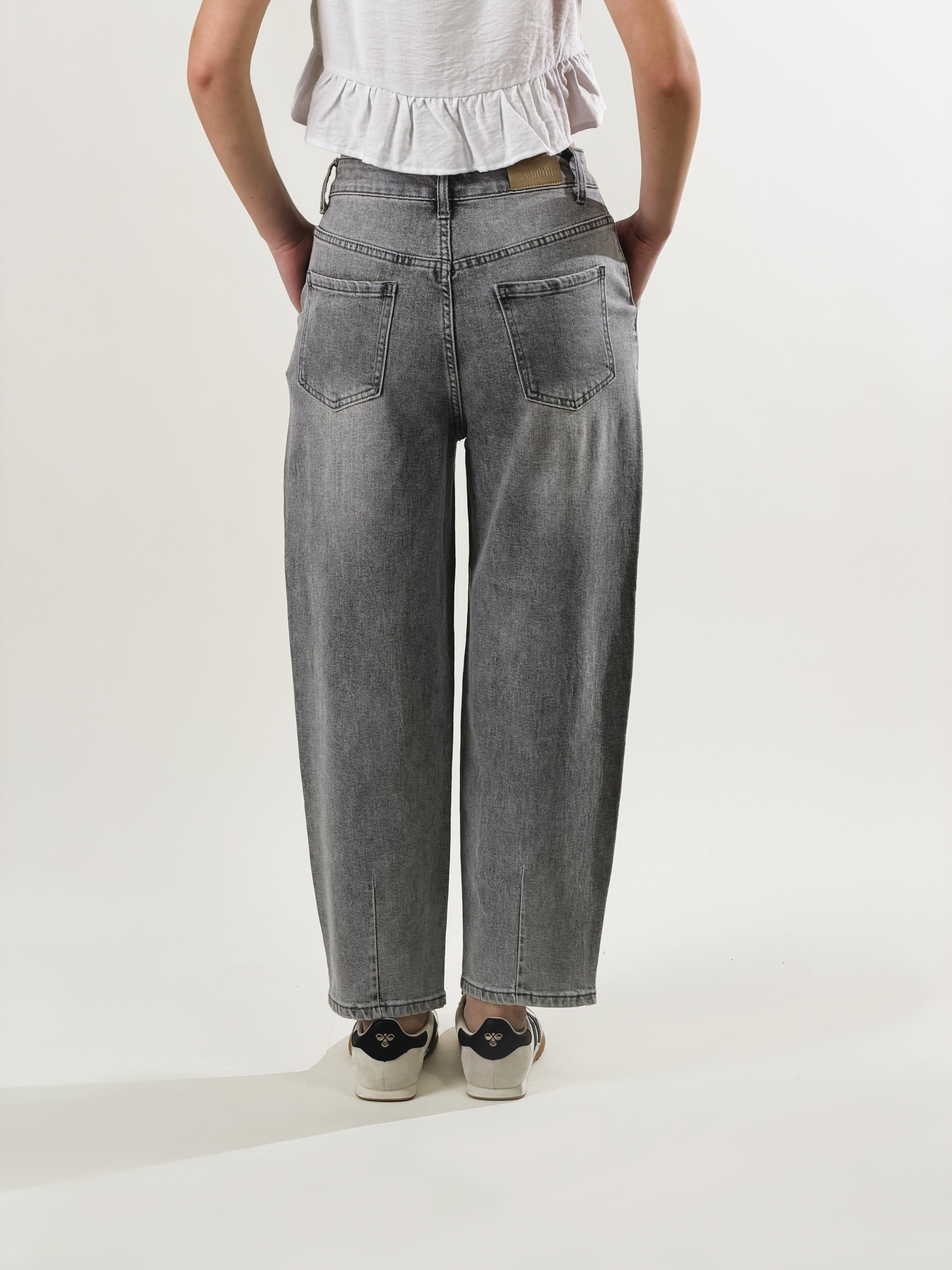 Jeans Mom Fit|Colore:Grigio chiaro