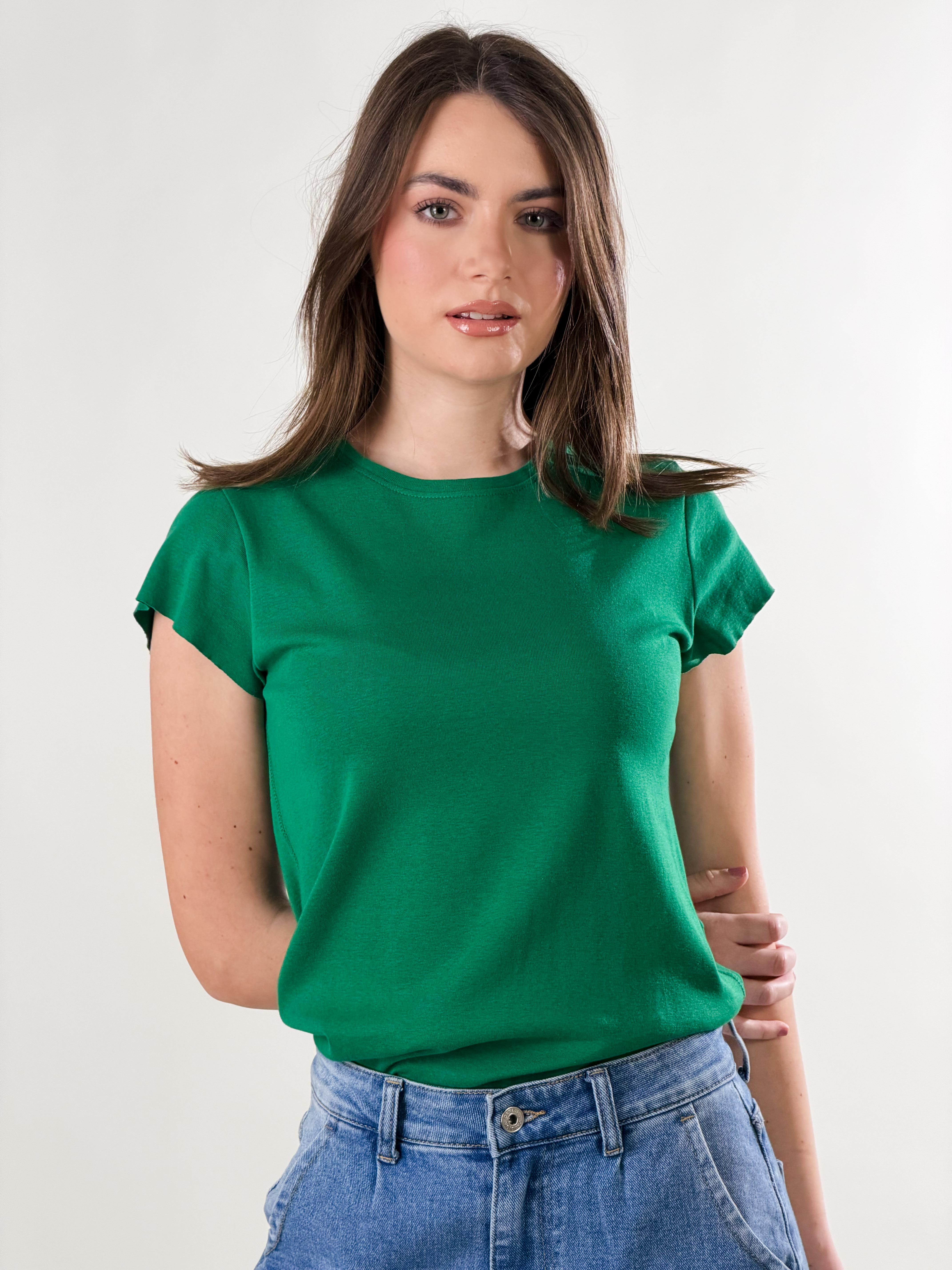 T-Shirt cotone |Colore:Smeraldo