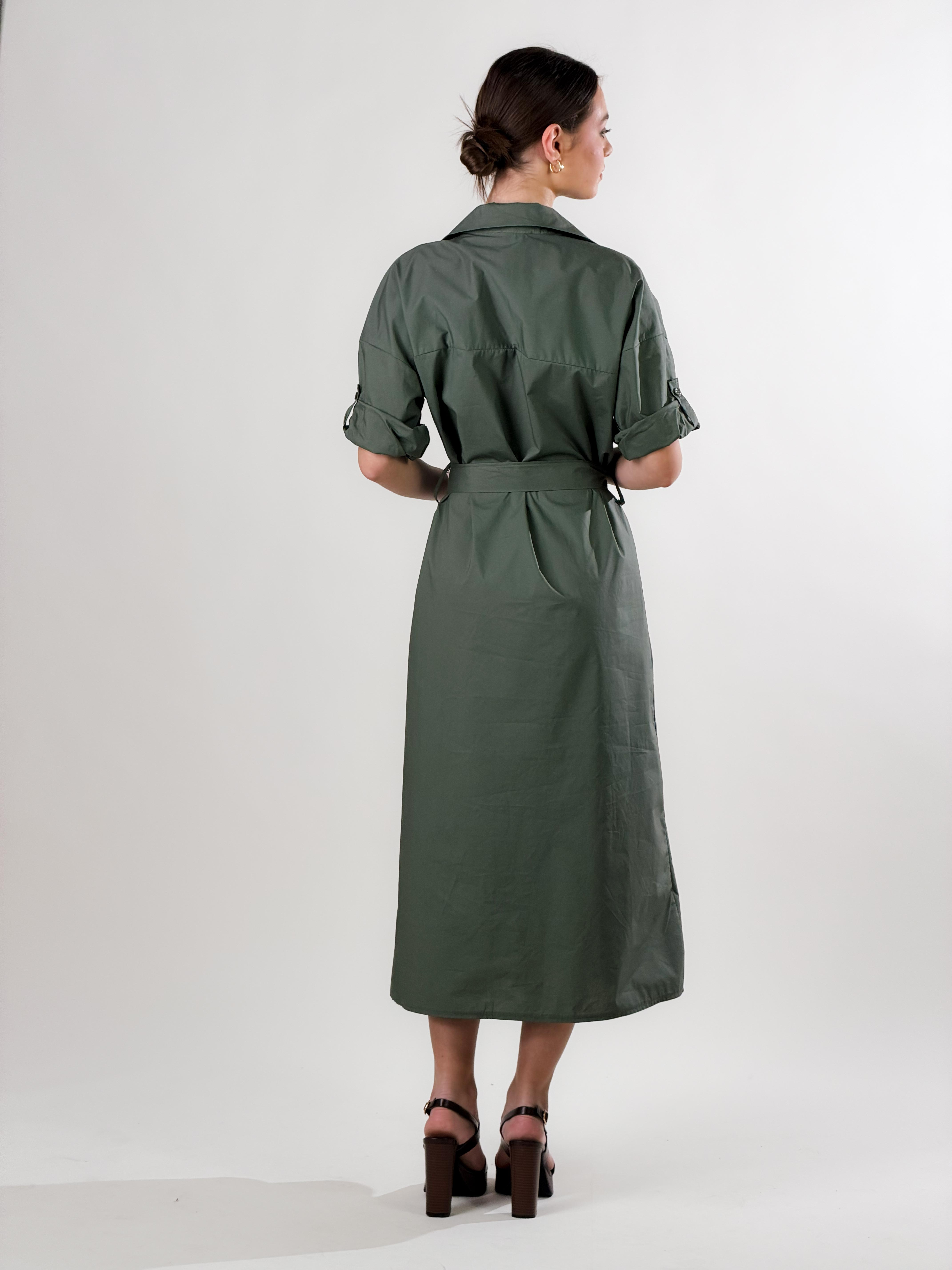 Abito chemisier|Colore:Militare