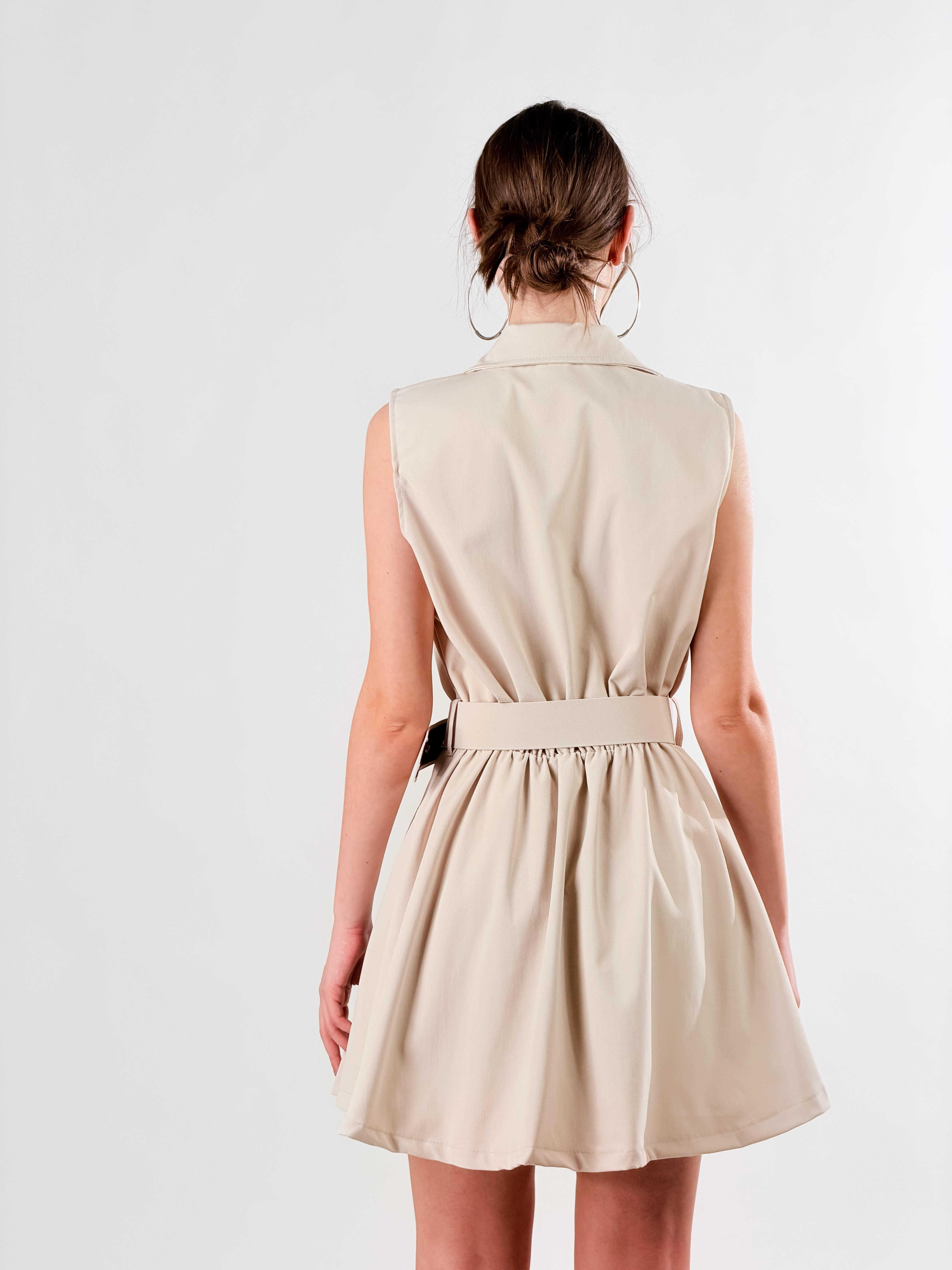 Abito stile trench|Colore:Beige chiaro