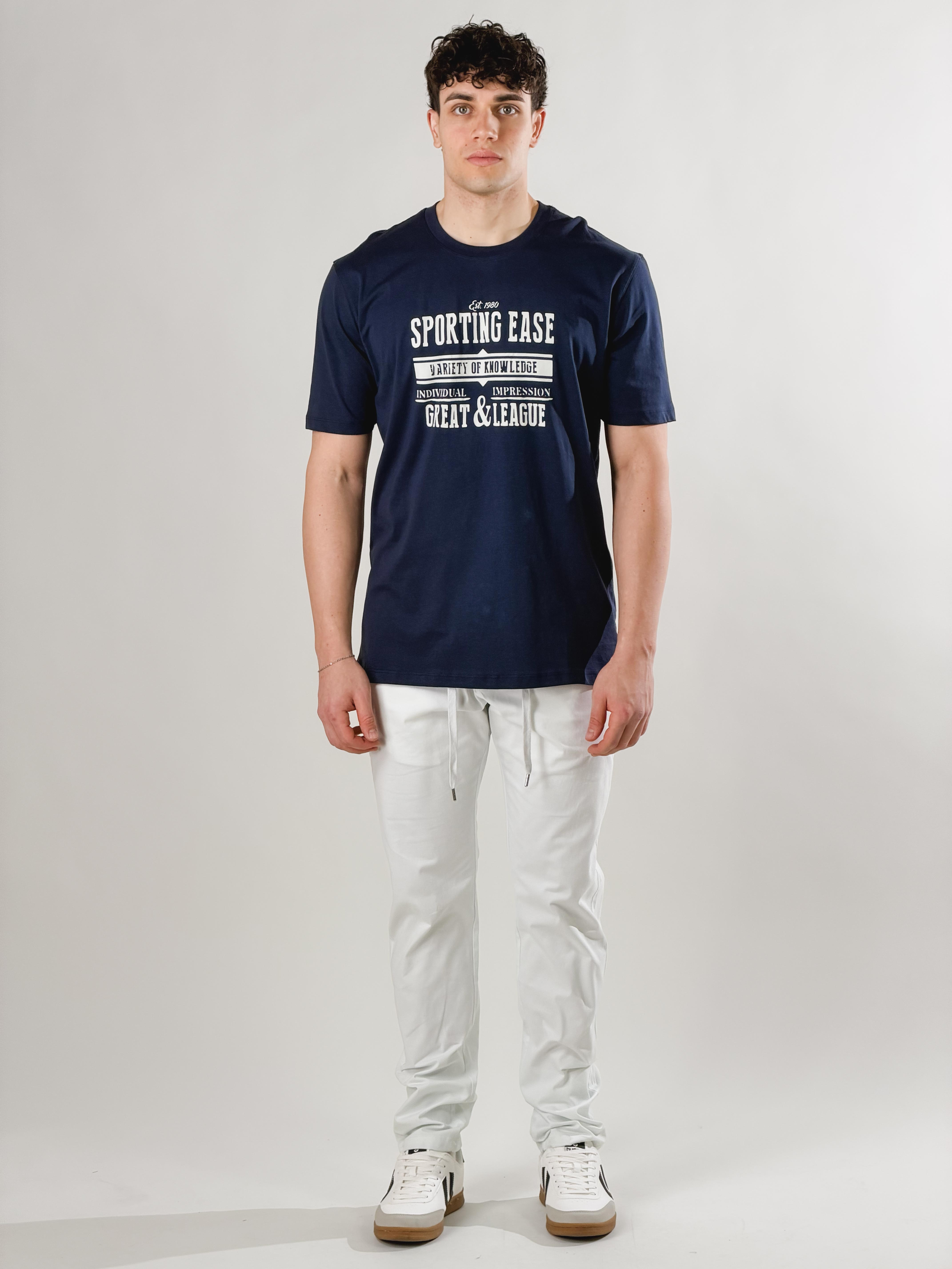 Pantalone slim fit con coulisse|Colore:Bianco
