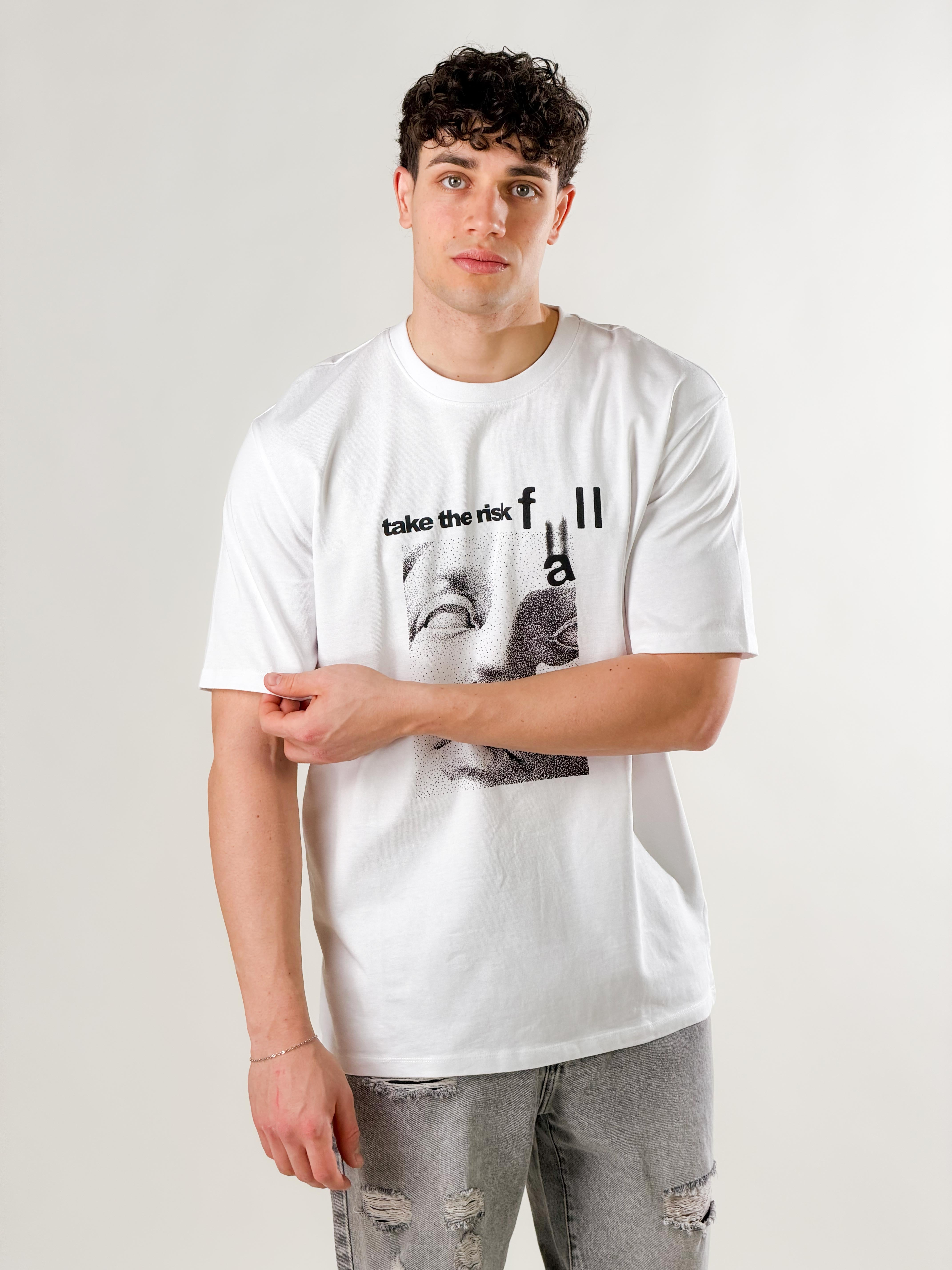 T-Shirt Take the Risk|Colore:Bianco
