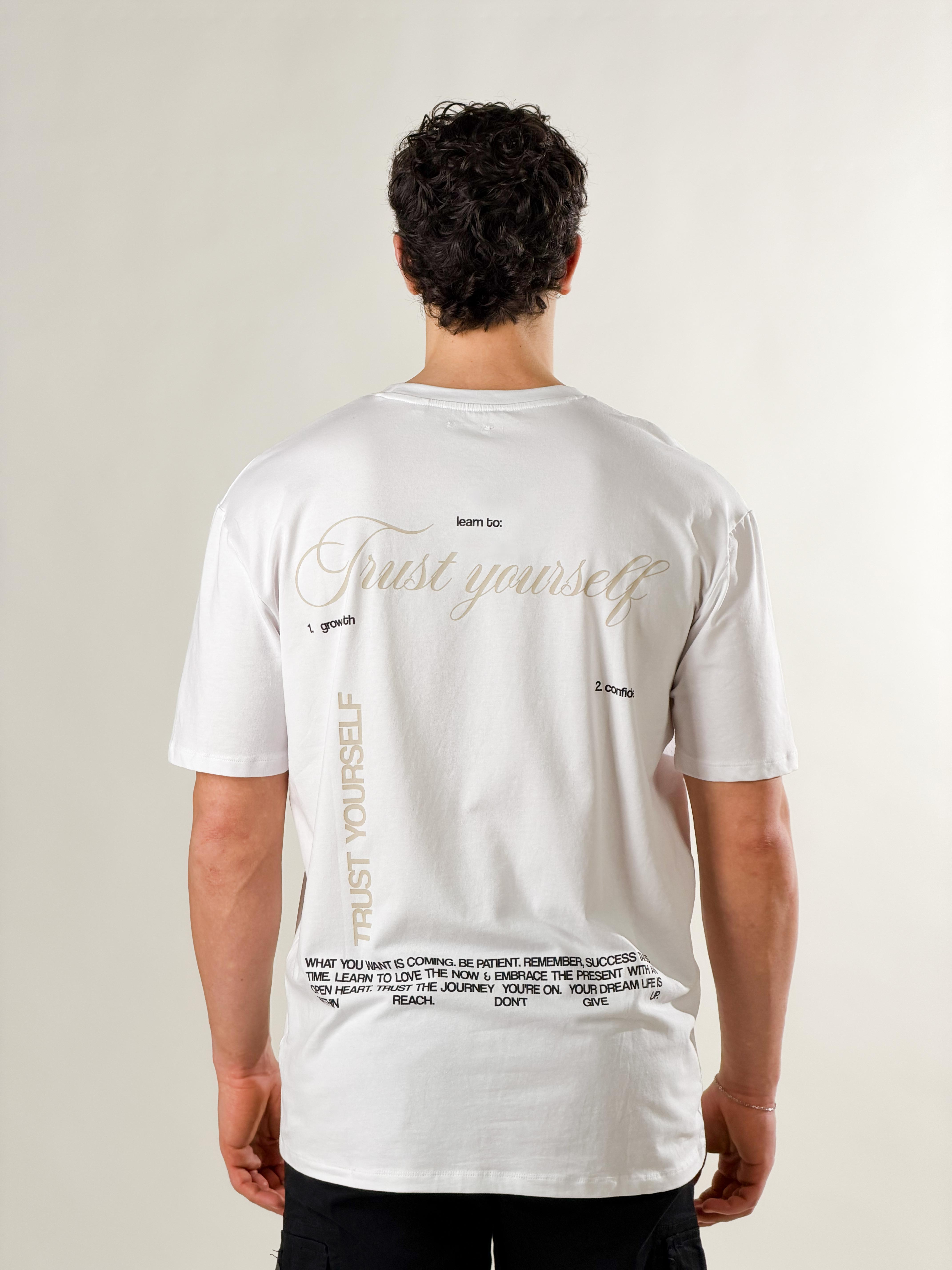 T-Shirt Trust Yourself|Colore:Bianco