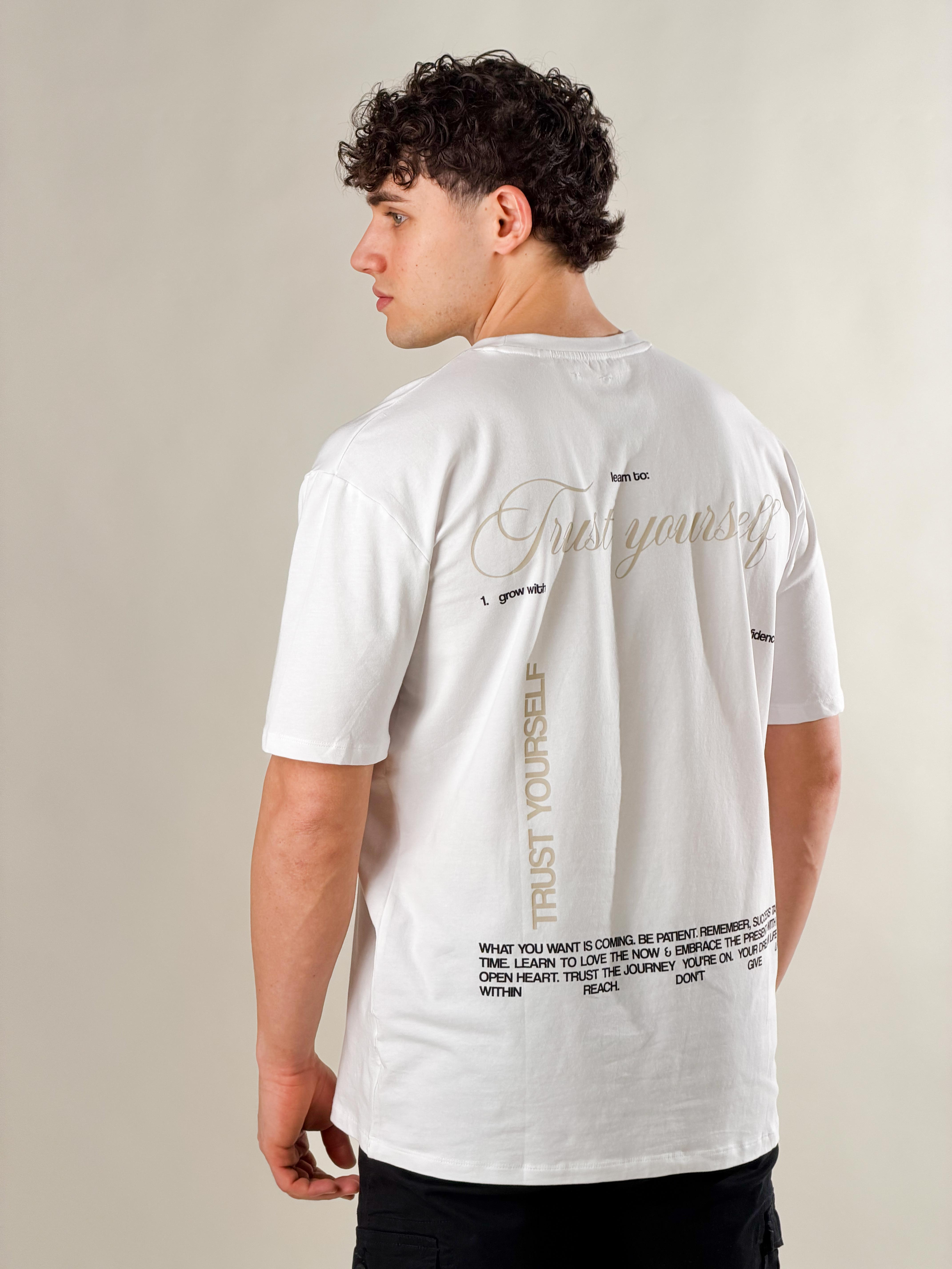 T-Shirt Trust Yourself|Colore:Bianco