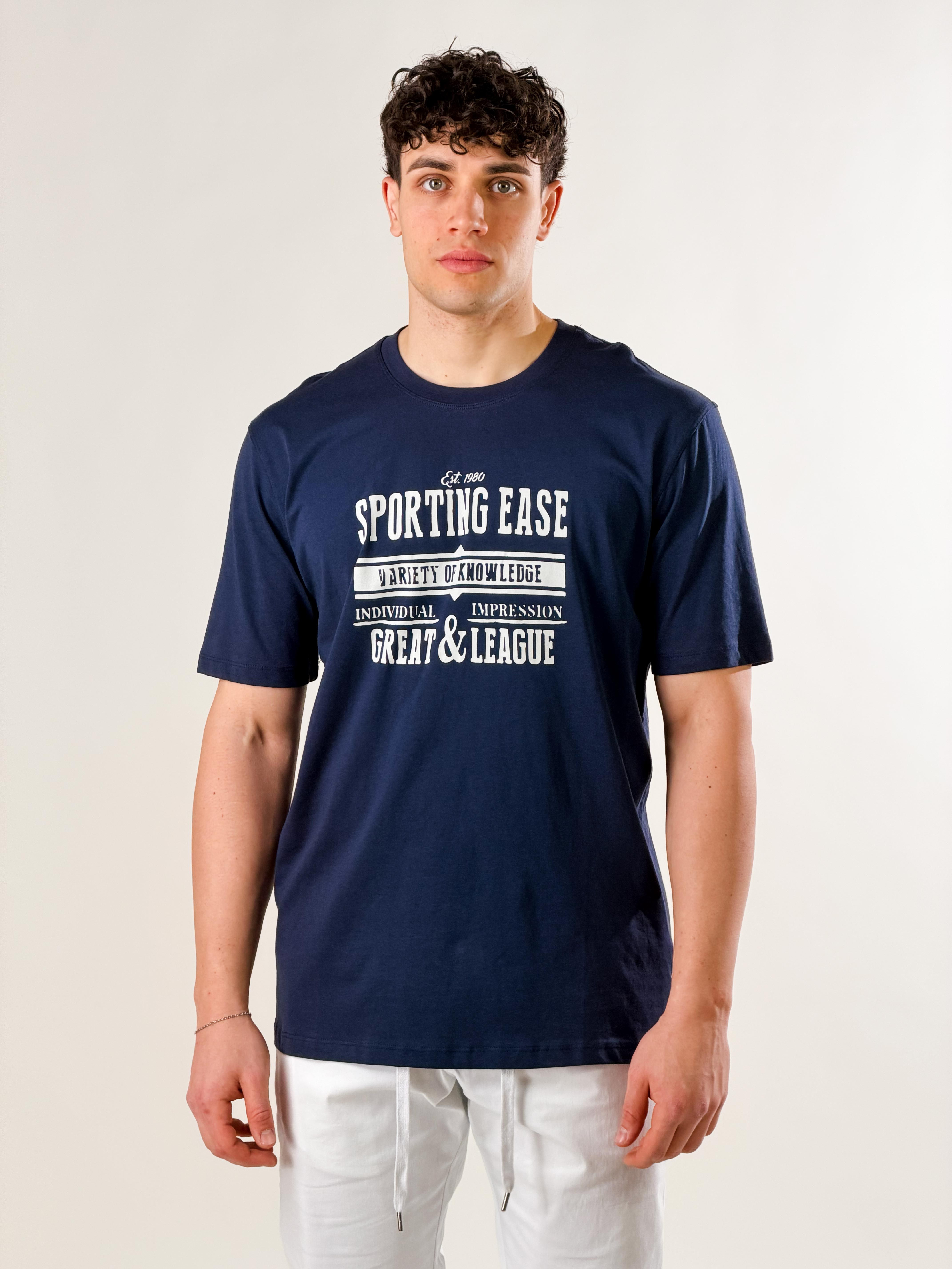 T-shirt College|Colore:Blu scuro