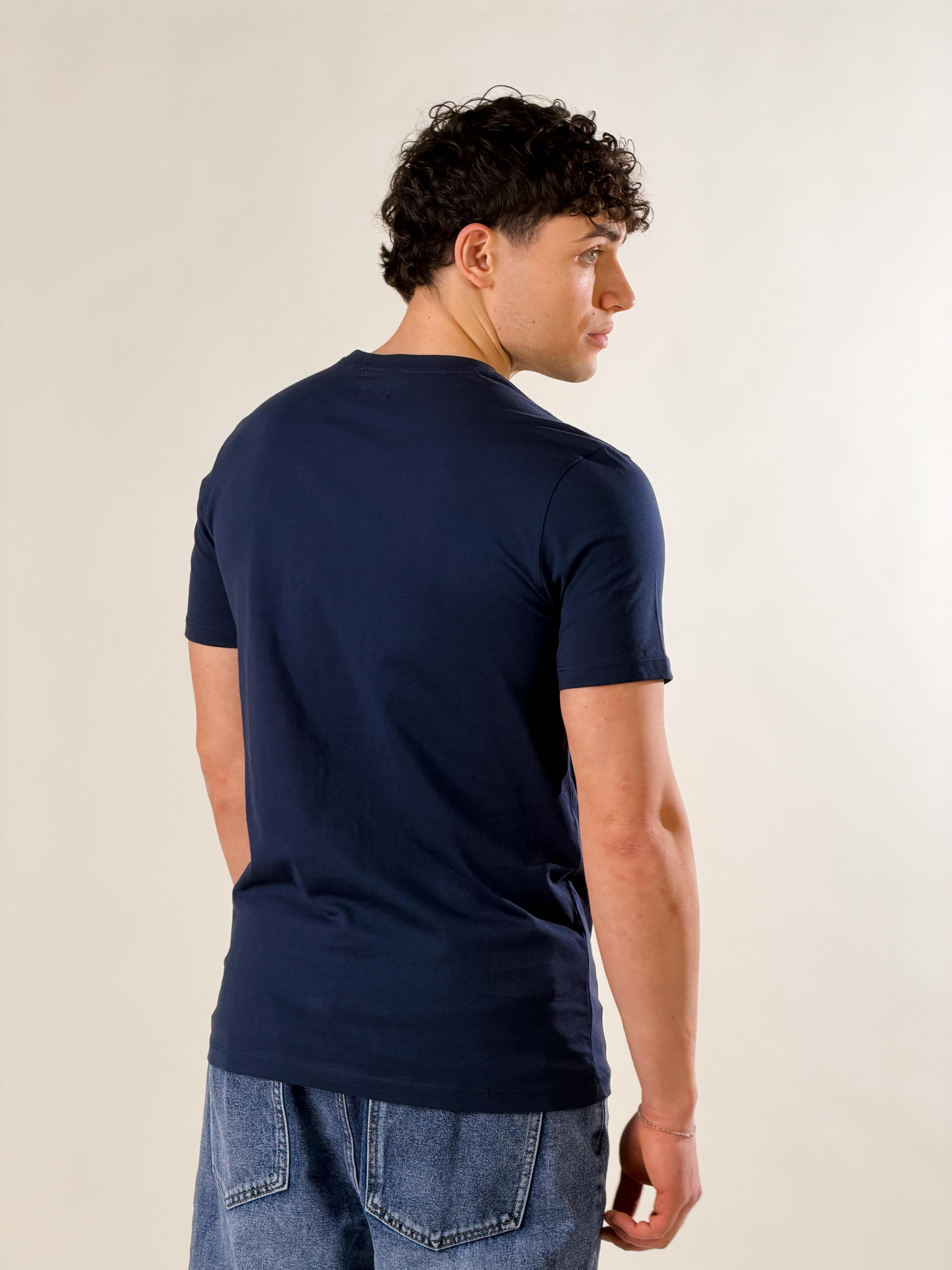 T-shirt taschino basie fiit|Colore:Blu scuro