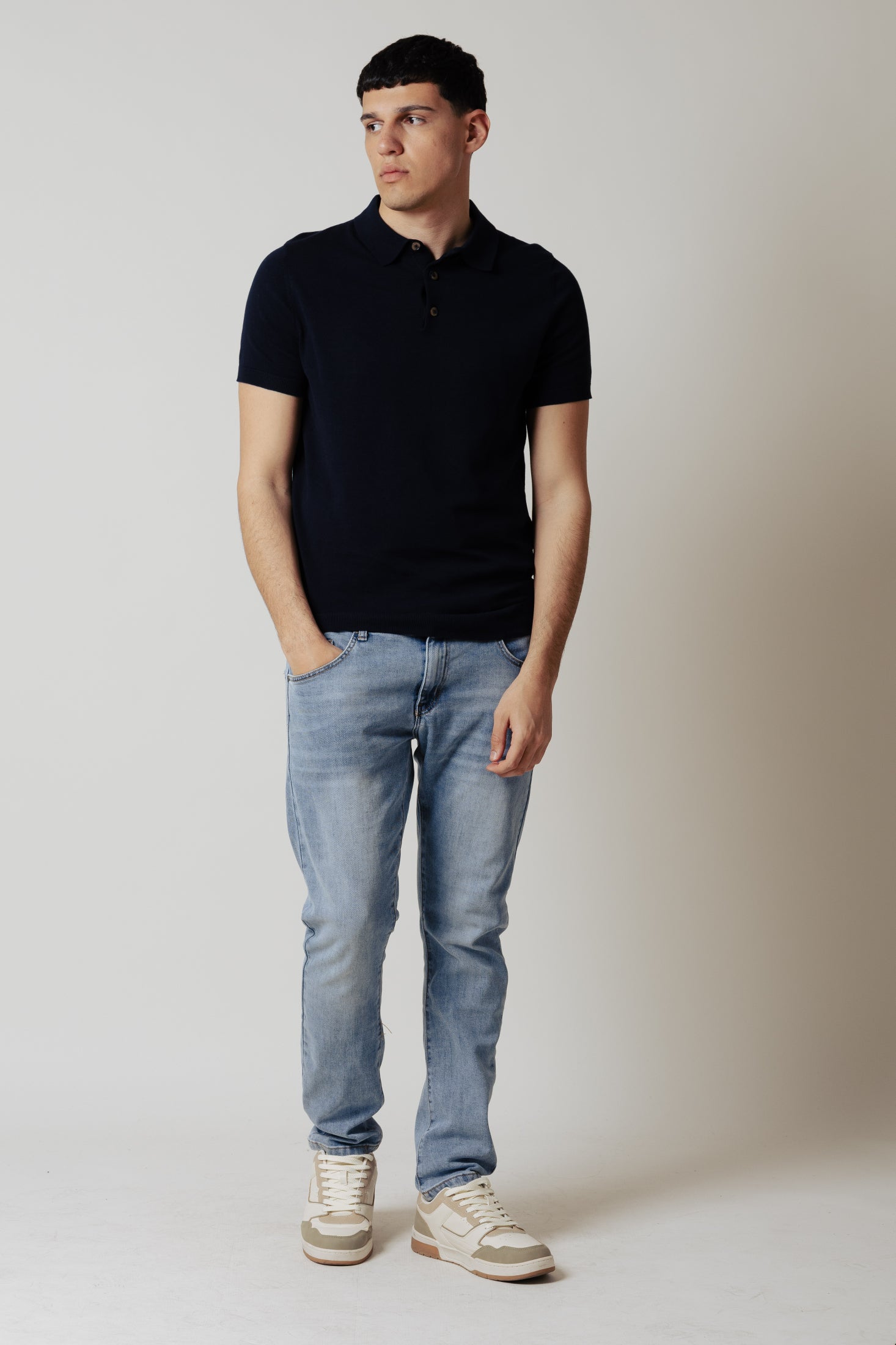 Polo in maglia|Colore:Blu