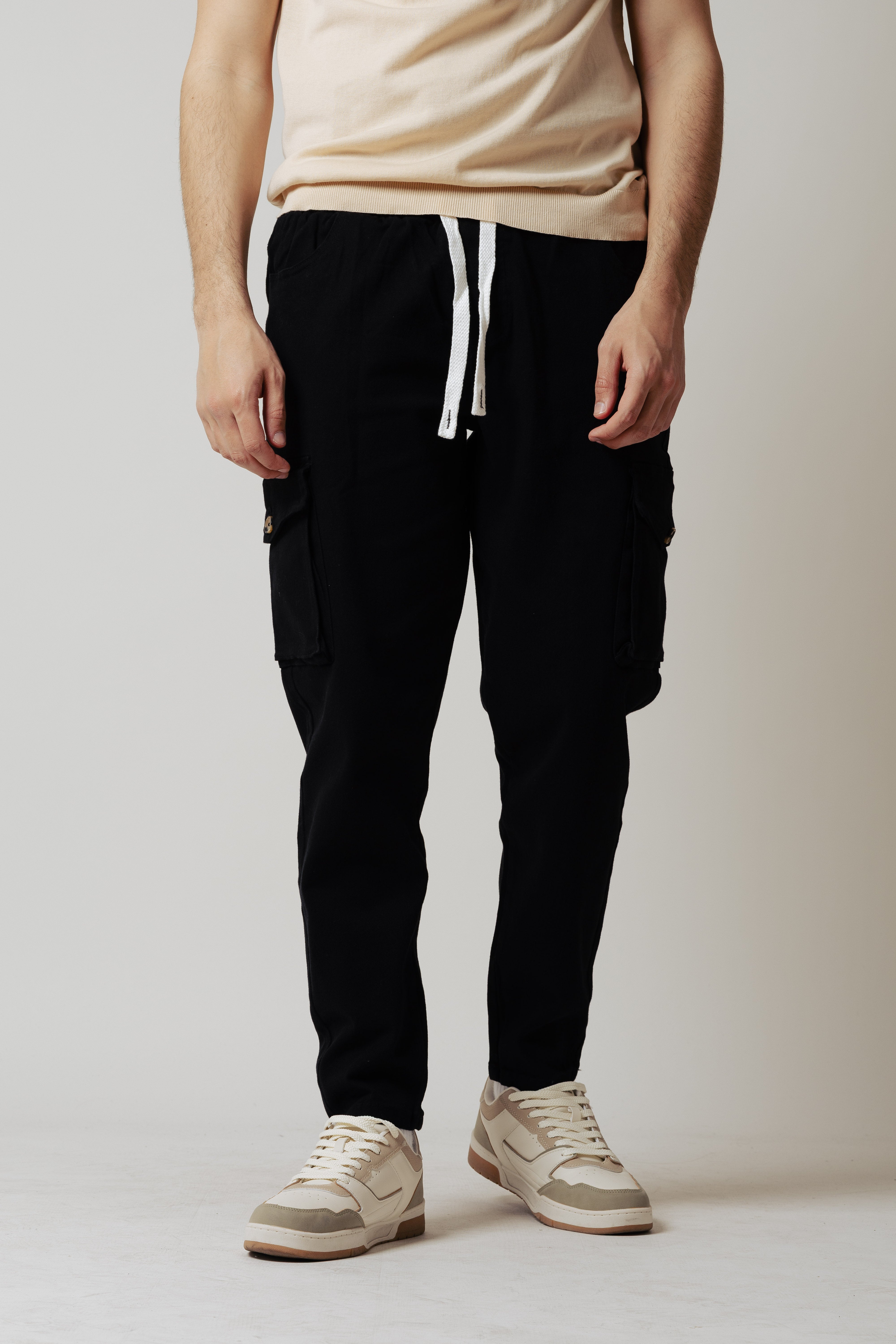 Pantalone jeans con tasconi|Colore:Beige