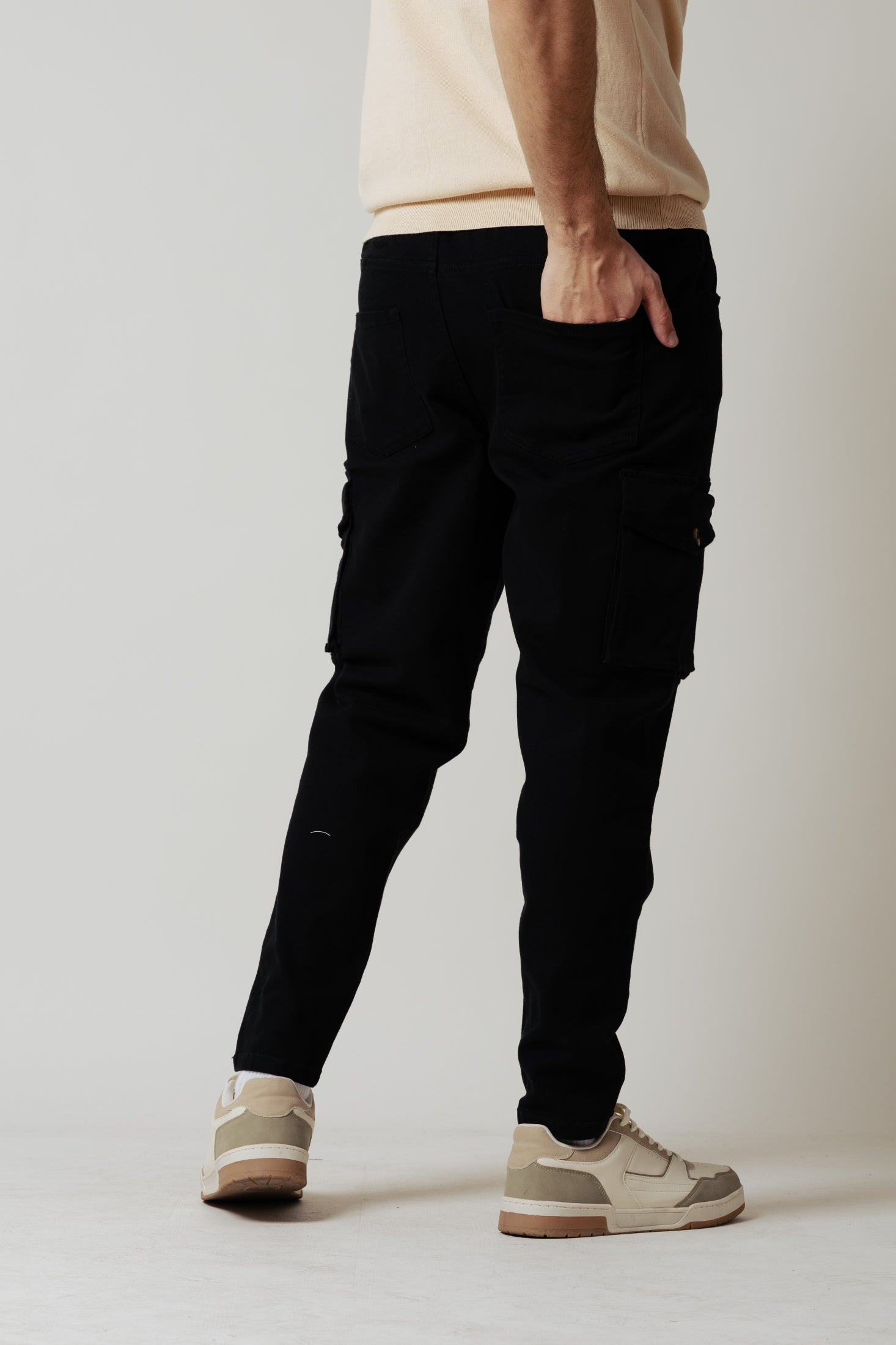 Pantalone jeans con tasconi|Colore:Beige