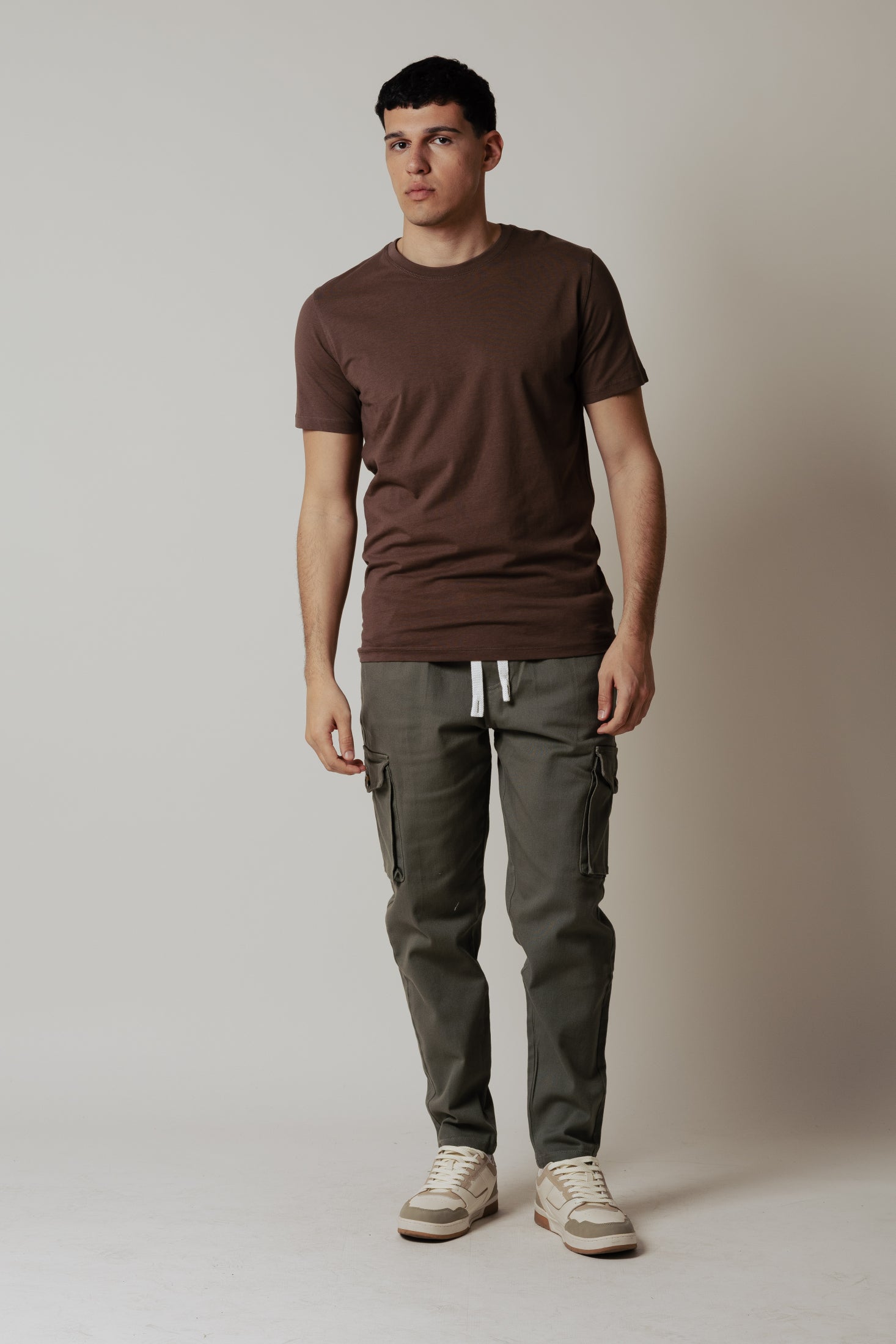 Pantalone jeans con tasconi|Colore:Verde militare