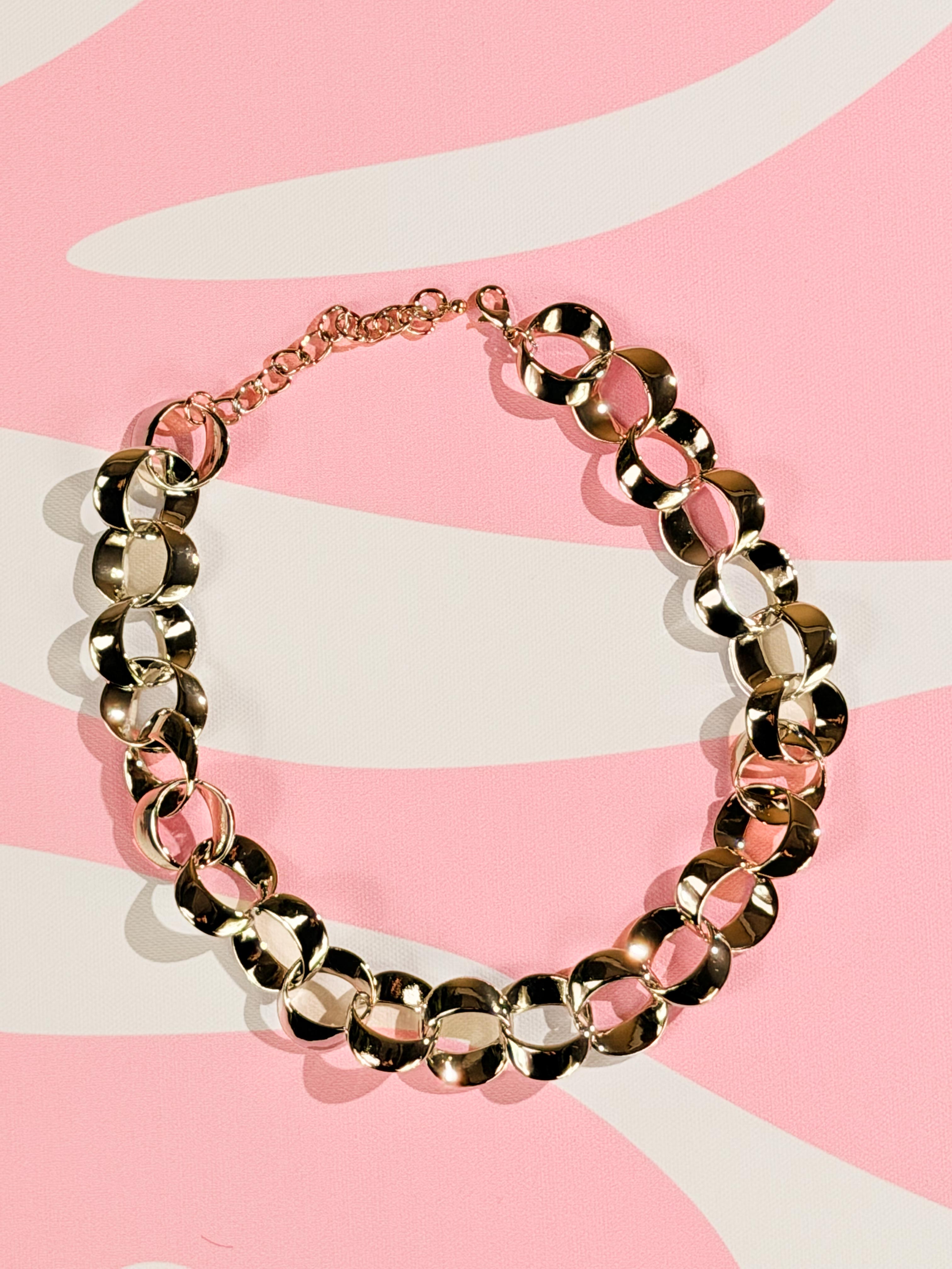 Collana a maglie piatte|Colore:Oro