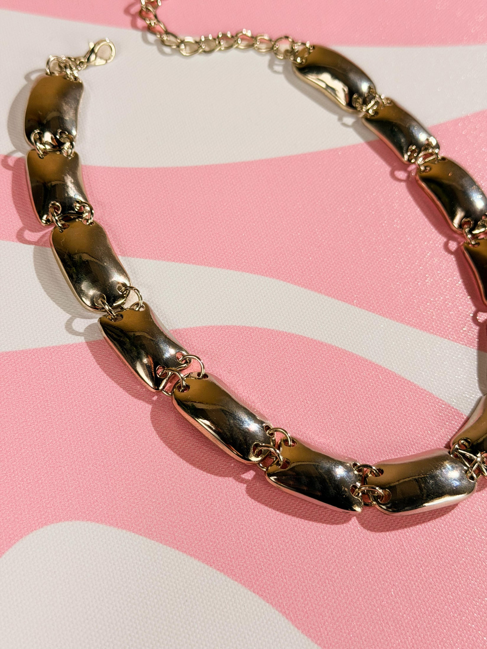 Collana choker maglie piatte|Colore:Oro