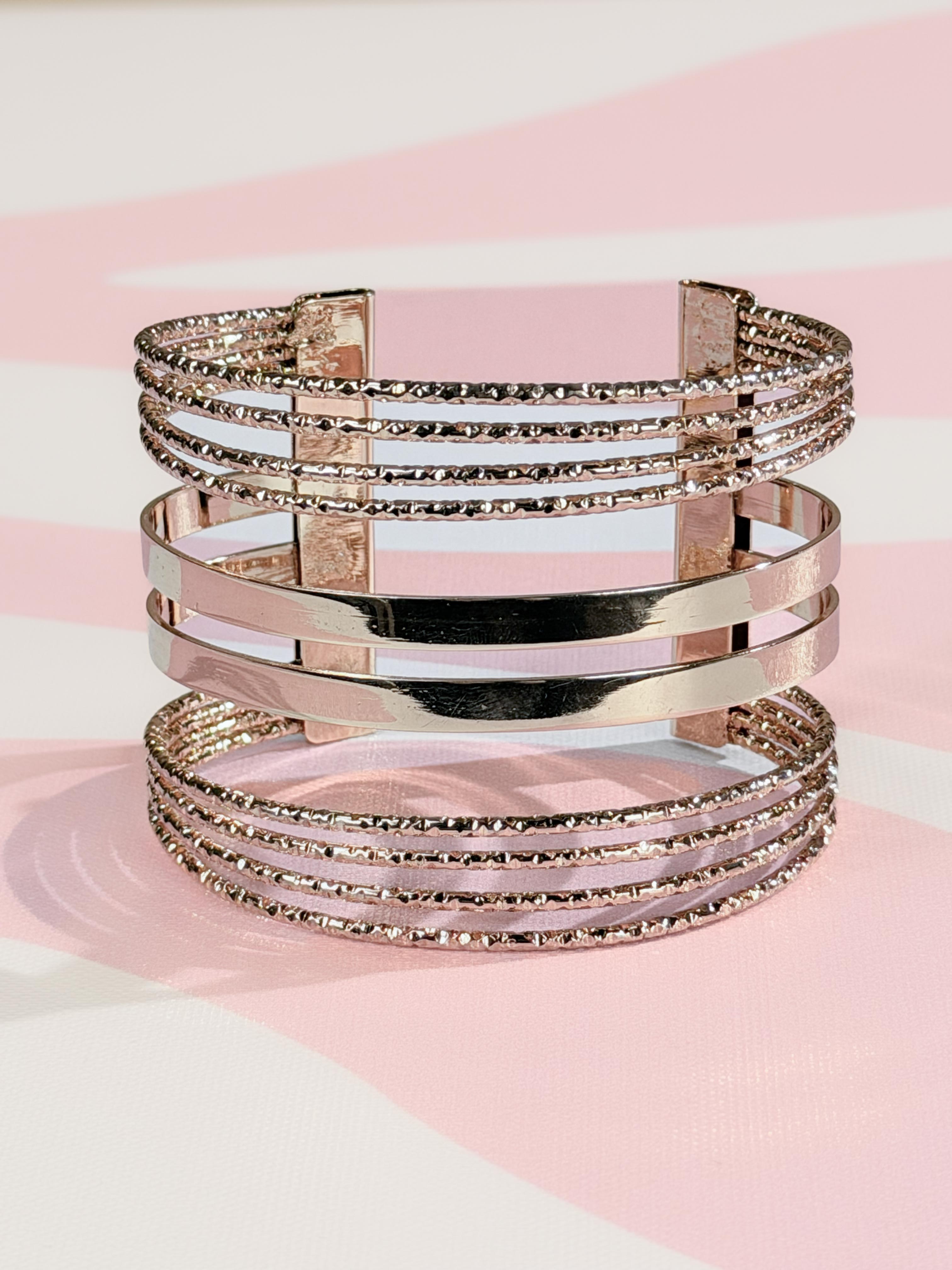 Bracciale rigido filo multiplo|Colore:Argento