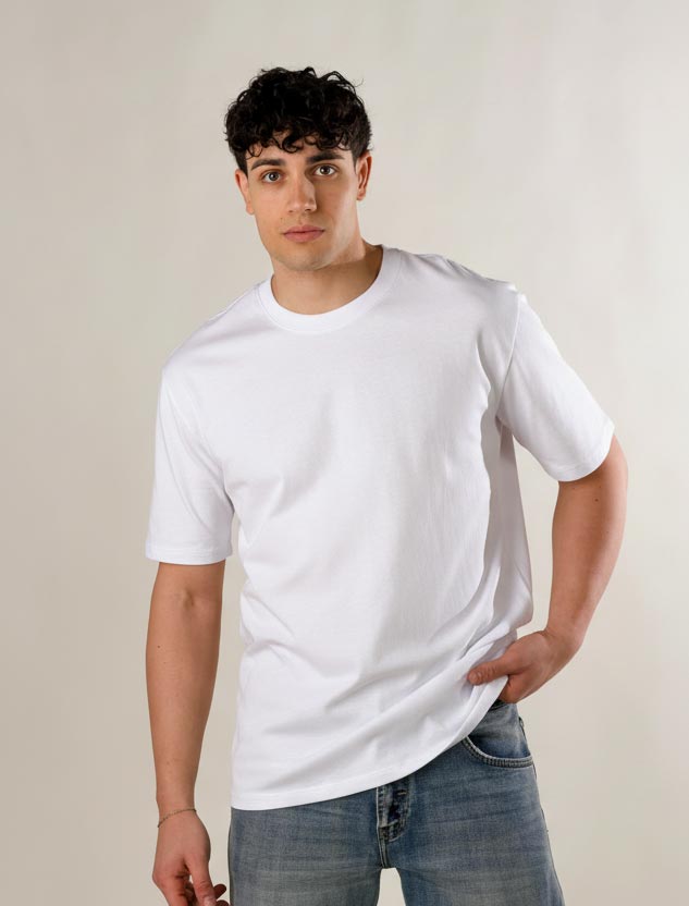 T-Shirt Miami loose fit|Colore:Bianco