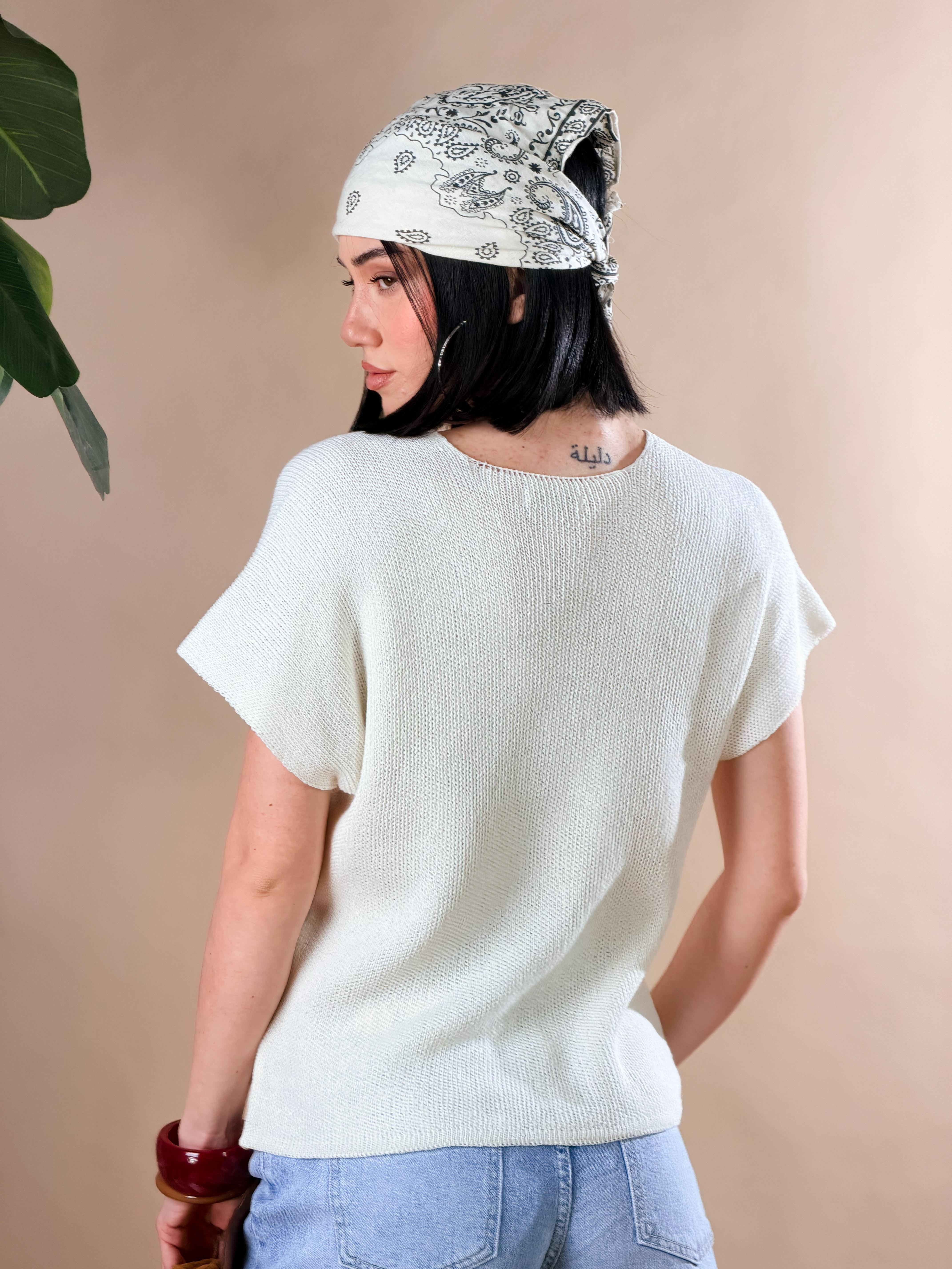 Gilet in maglia leggera|Colore:Bianco