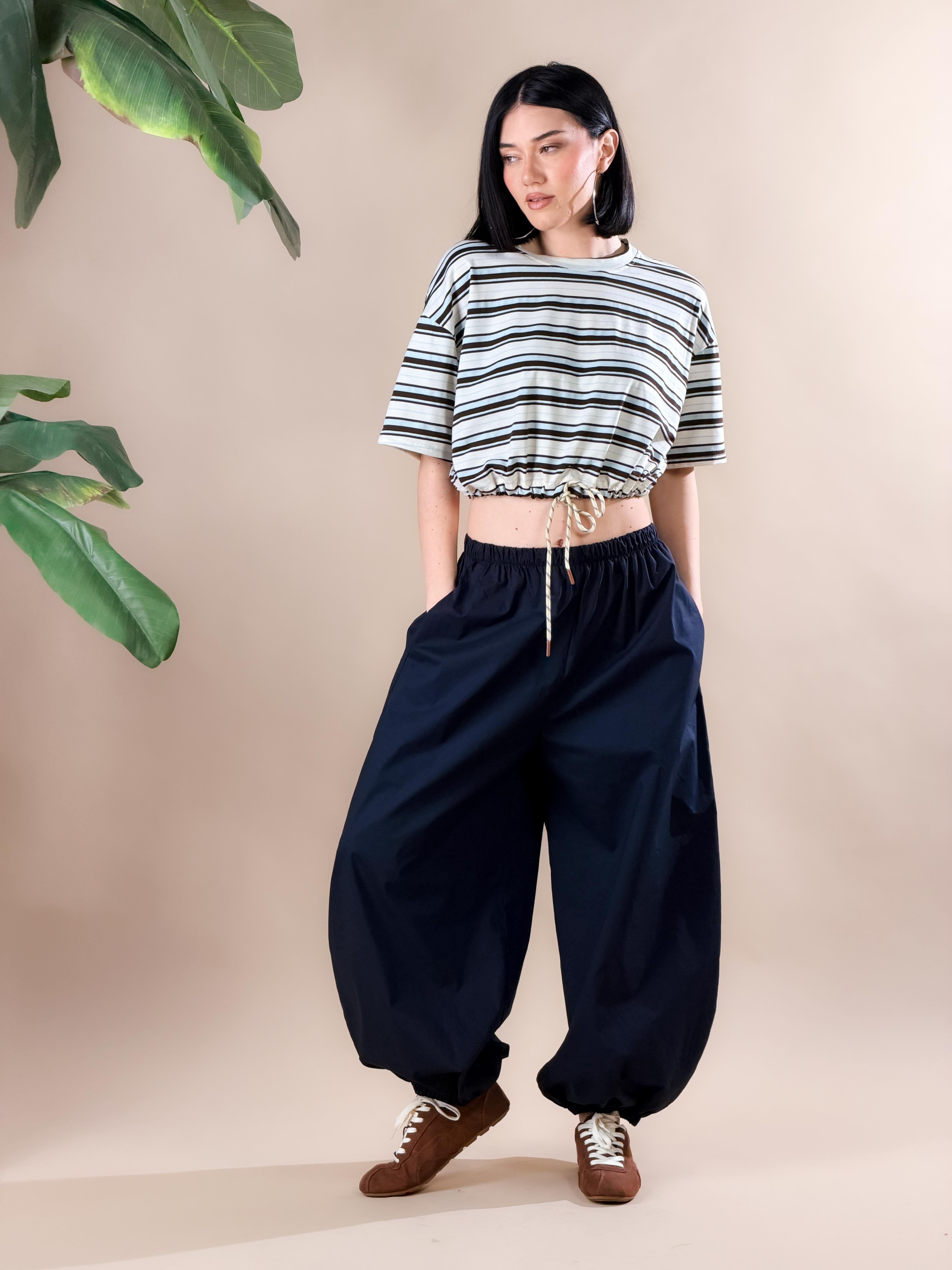 Maglia a righe|Colore:Celeste