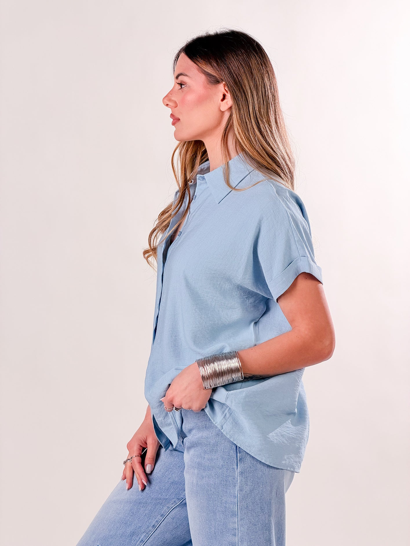 Camicia Easy-Chic|Colore:Celeste