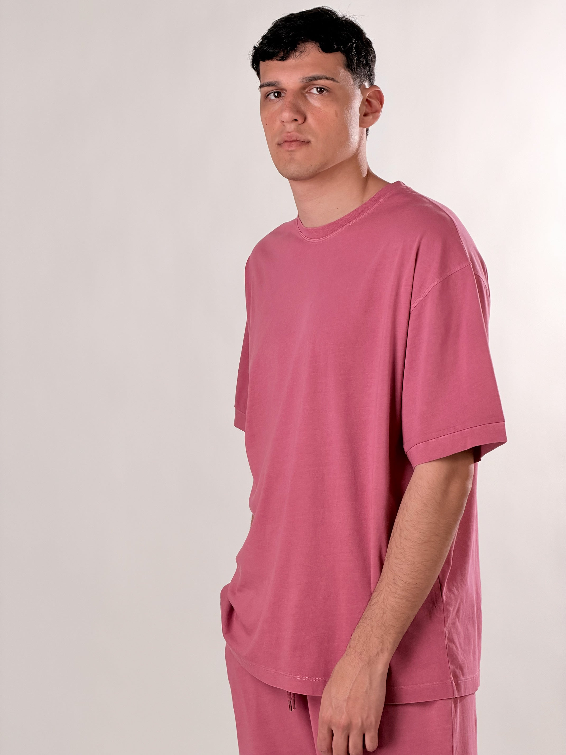 T-Shirt boxy|Colore:Malva