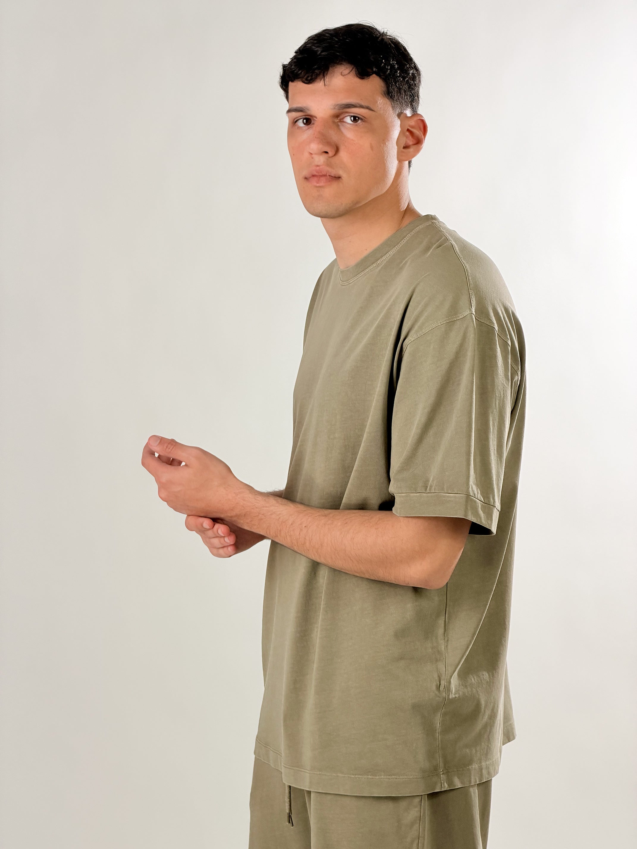 T-Shirt boxy|Colore:Fango
