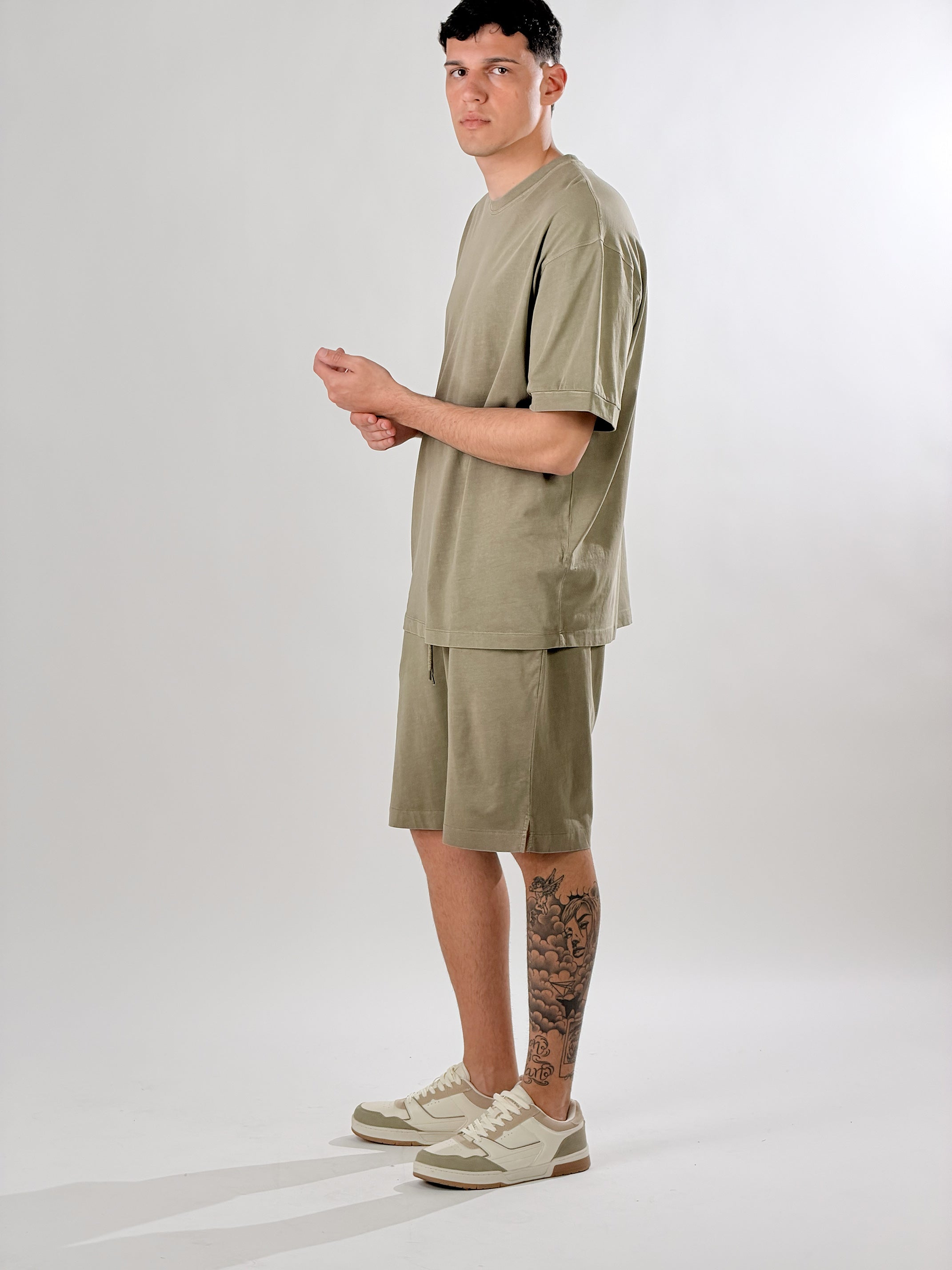 T-Shirt boxy|Colore:Fango