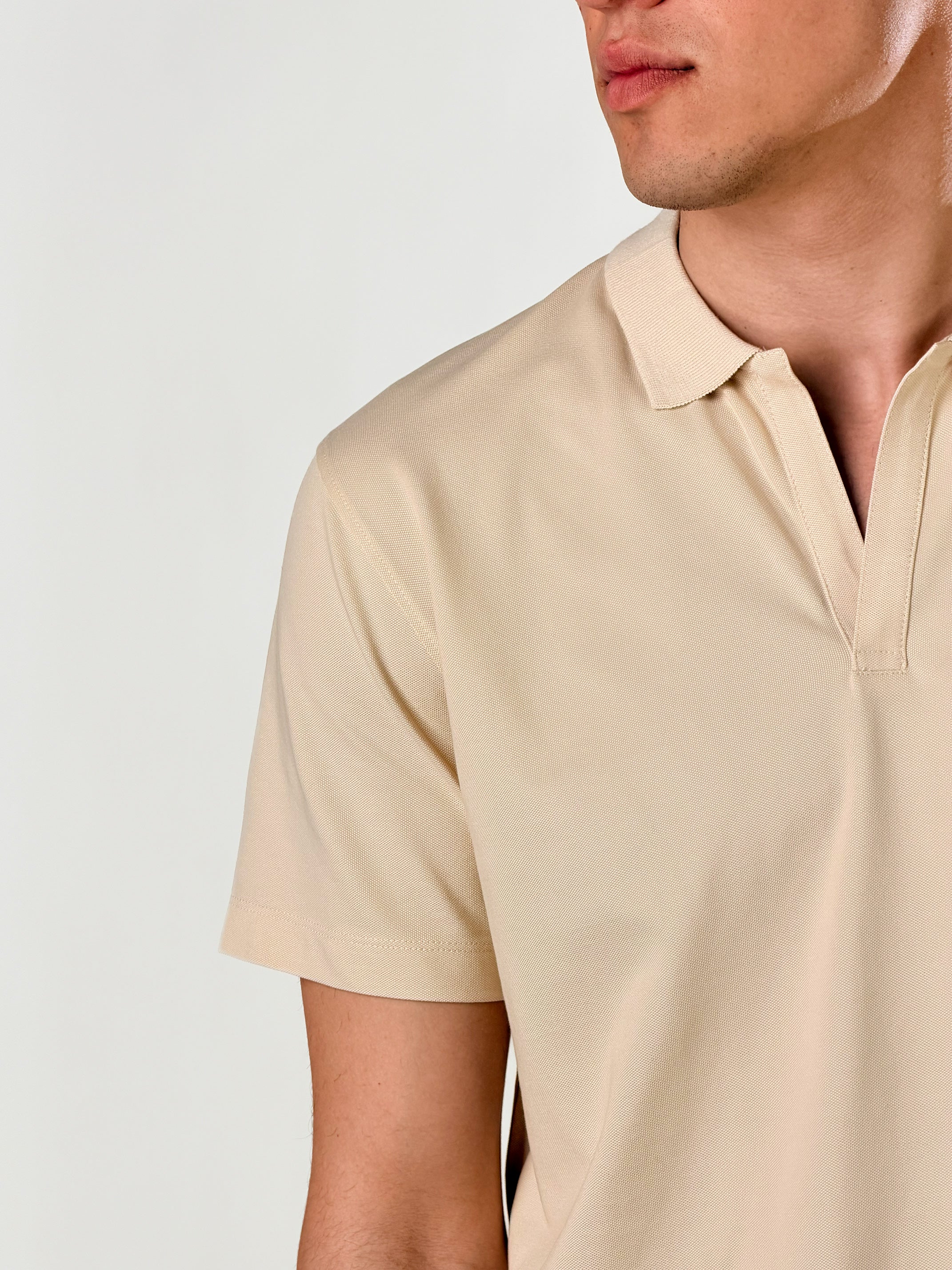 Polo senza bottoni|Colore:Beige