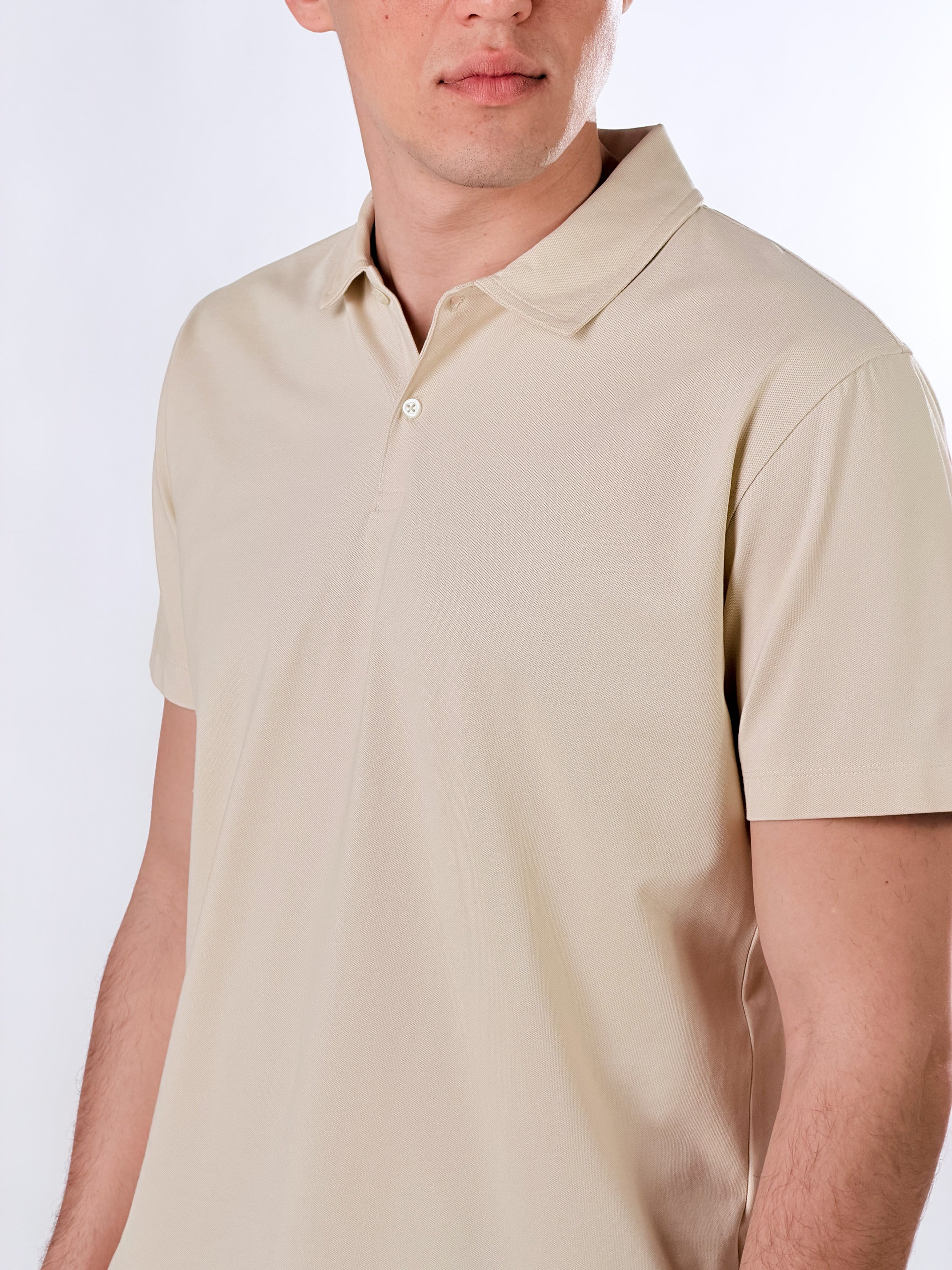 Polo open collar|Colore:Beige