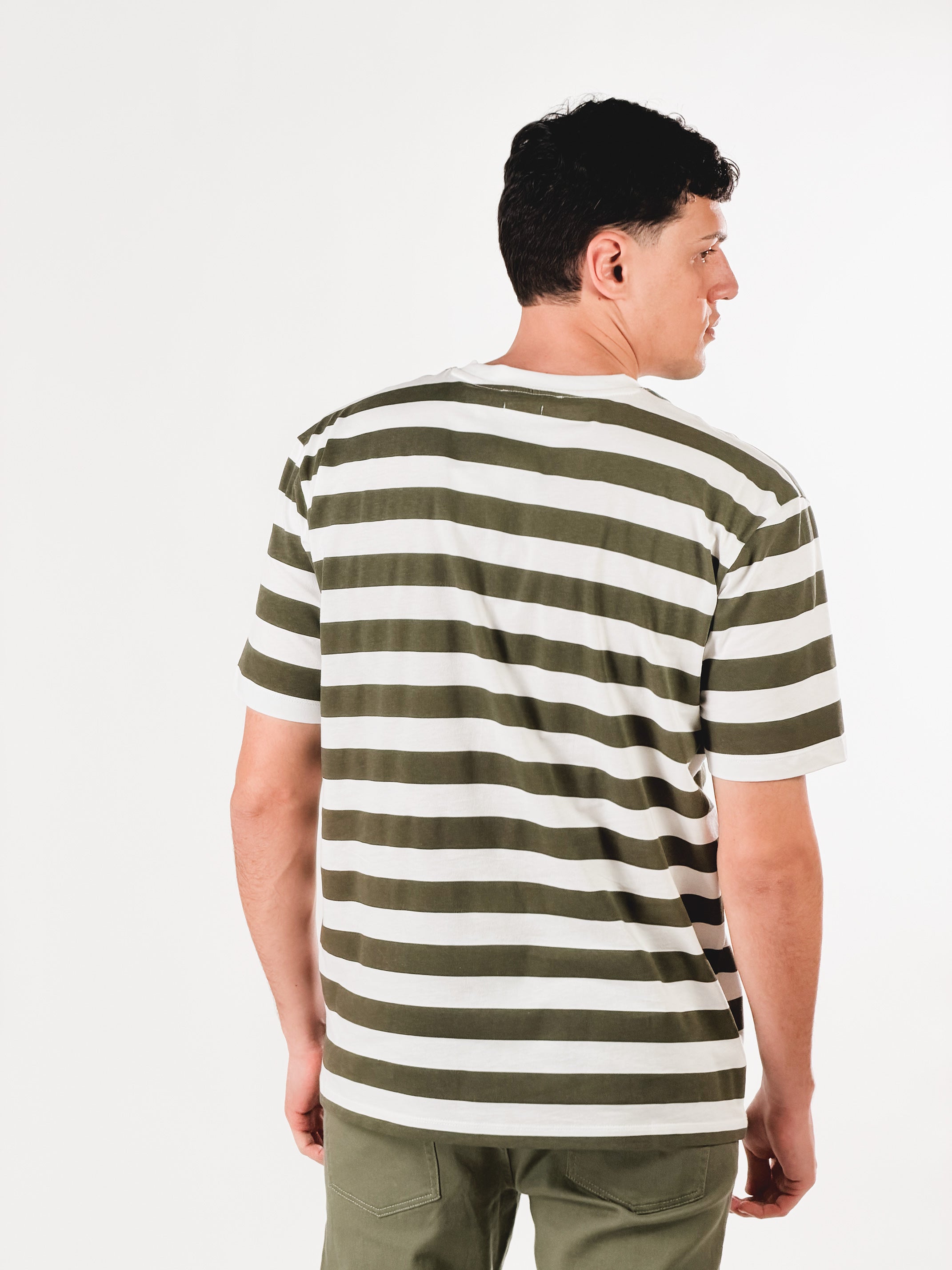 T shirt Stripe loose fit|Colore:Grigio/bianco