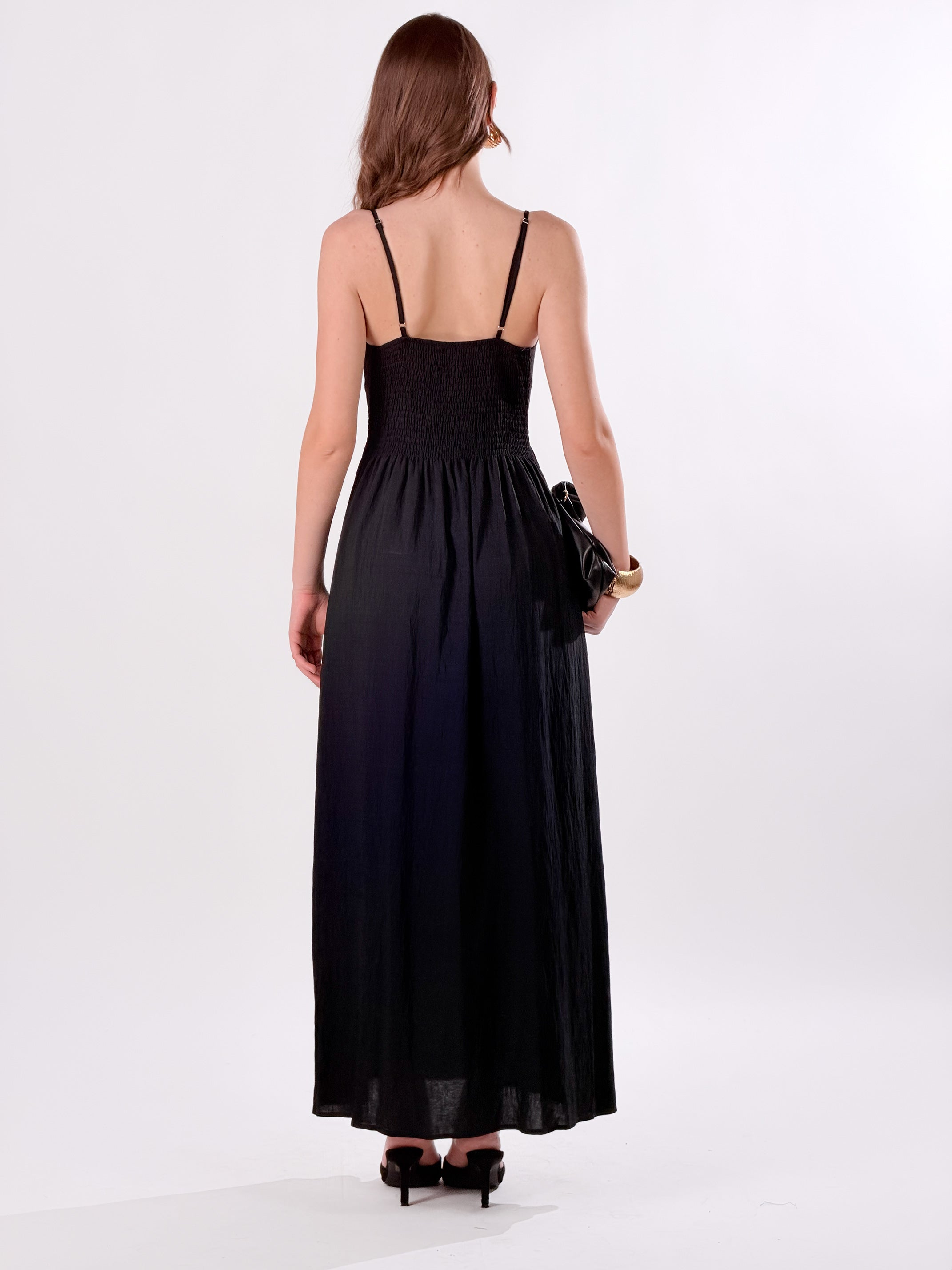 Vestito Allure con Accessorio oro|Colore:Nero