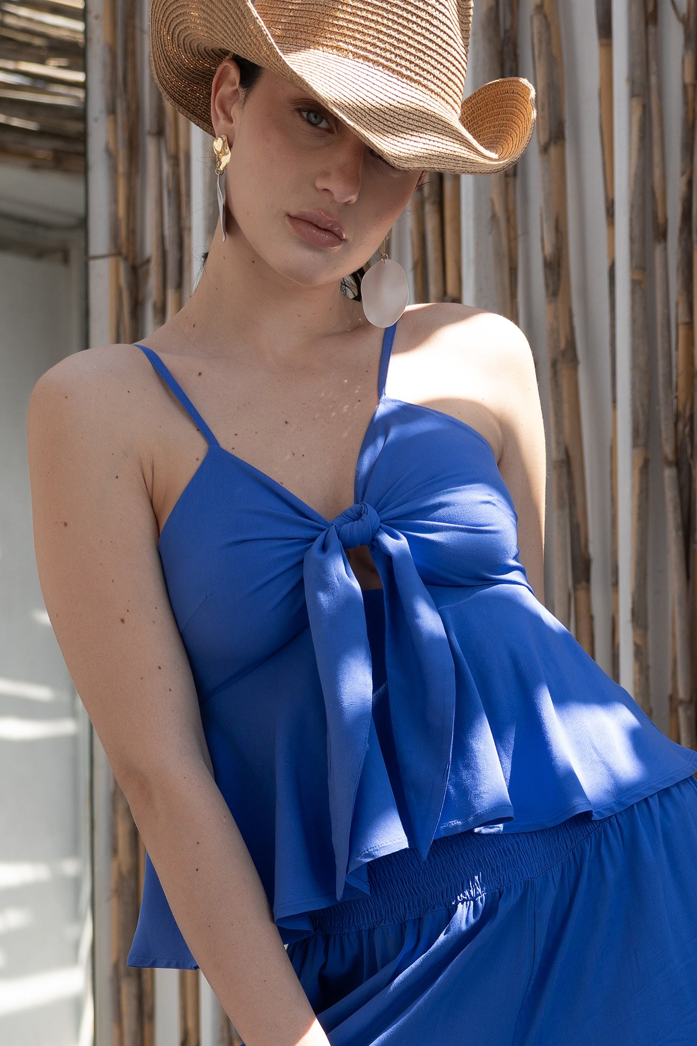 Top con Fiocco regolabile|Colore:Blu royal