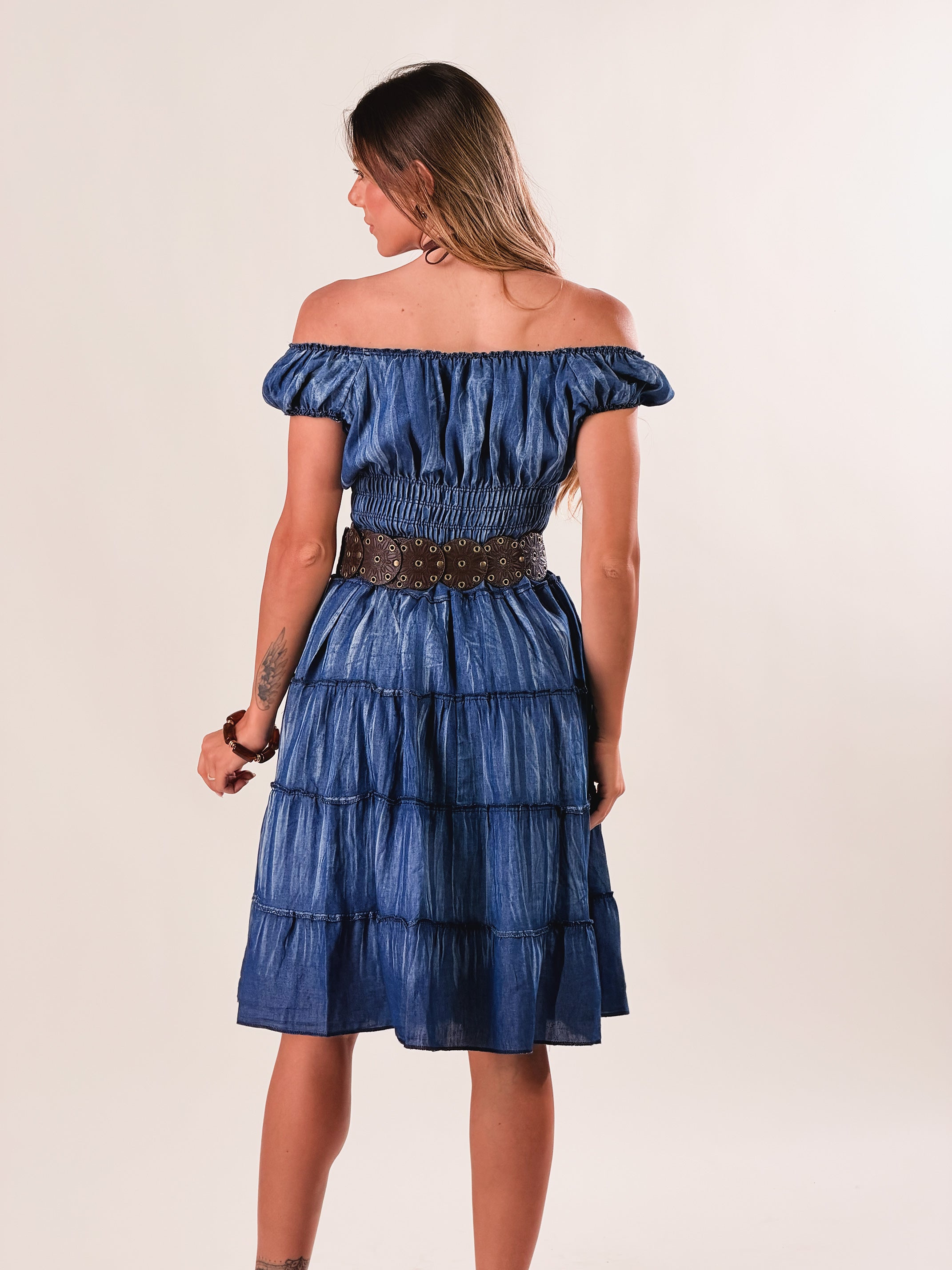 Vestito corto Flamenco|Colore:Jeans