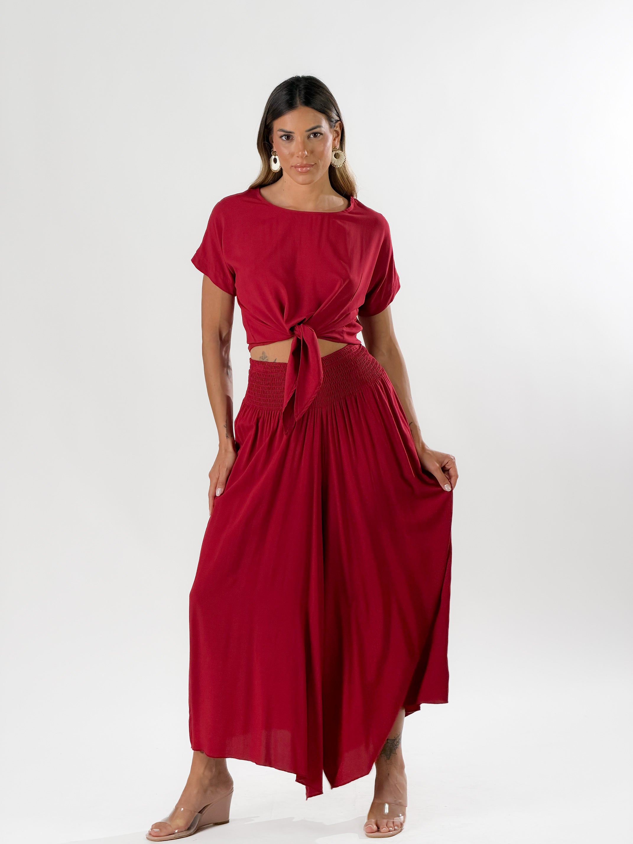 Pantagonna Harem|Colore:Rosso india