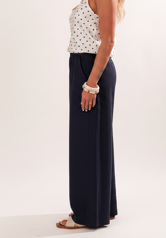 Pantalone capri misto lino|Colore:Blue