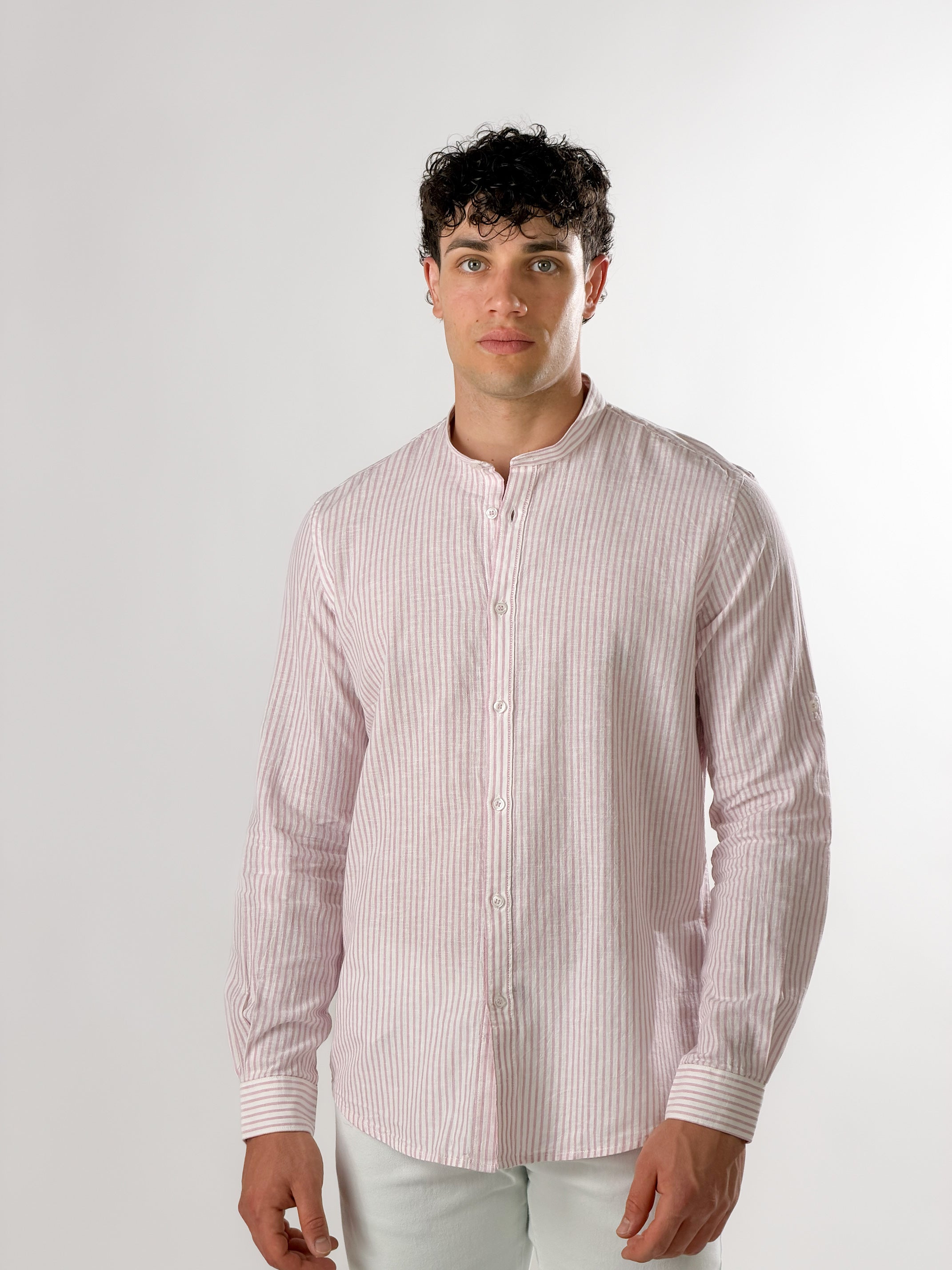 Camicia con maniche martingala|Colore:Rosa