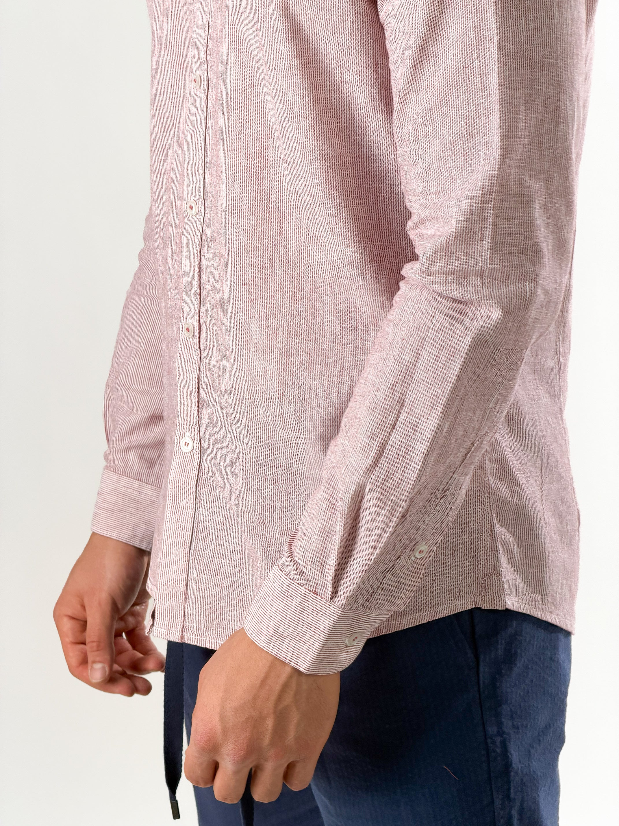 Camicia Collo coreana |Colore:Bordeaux