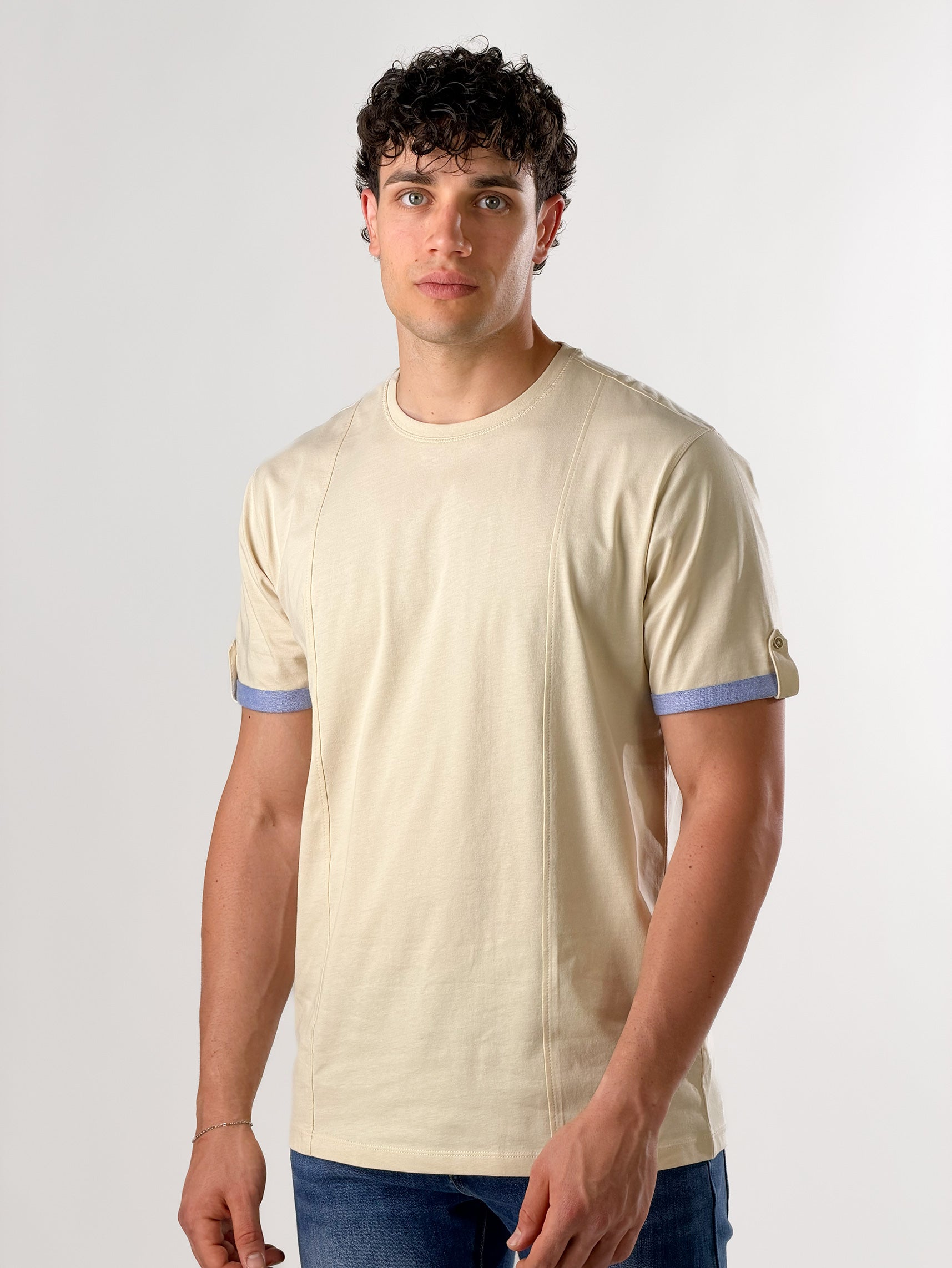 T-Shirt Roll tab |Colore:Beige