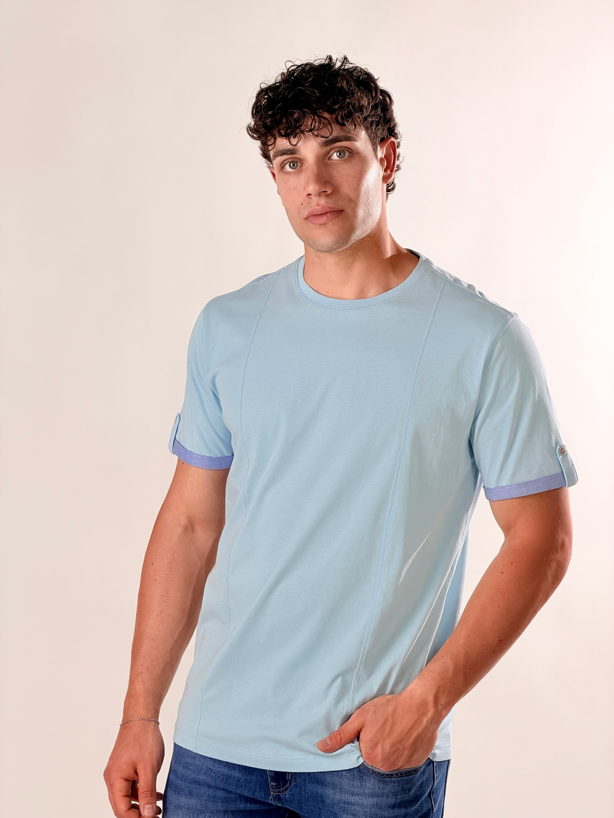 T-Shirt Roll tab |Colore:Polvere