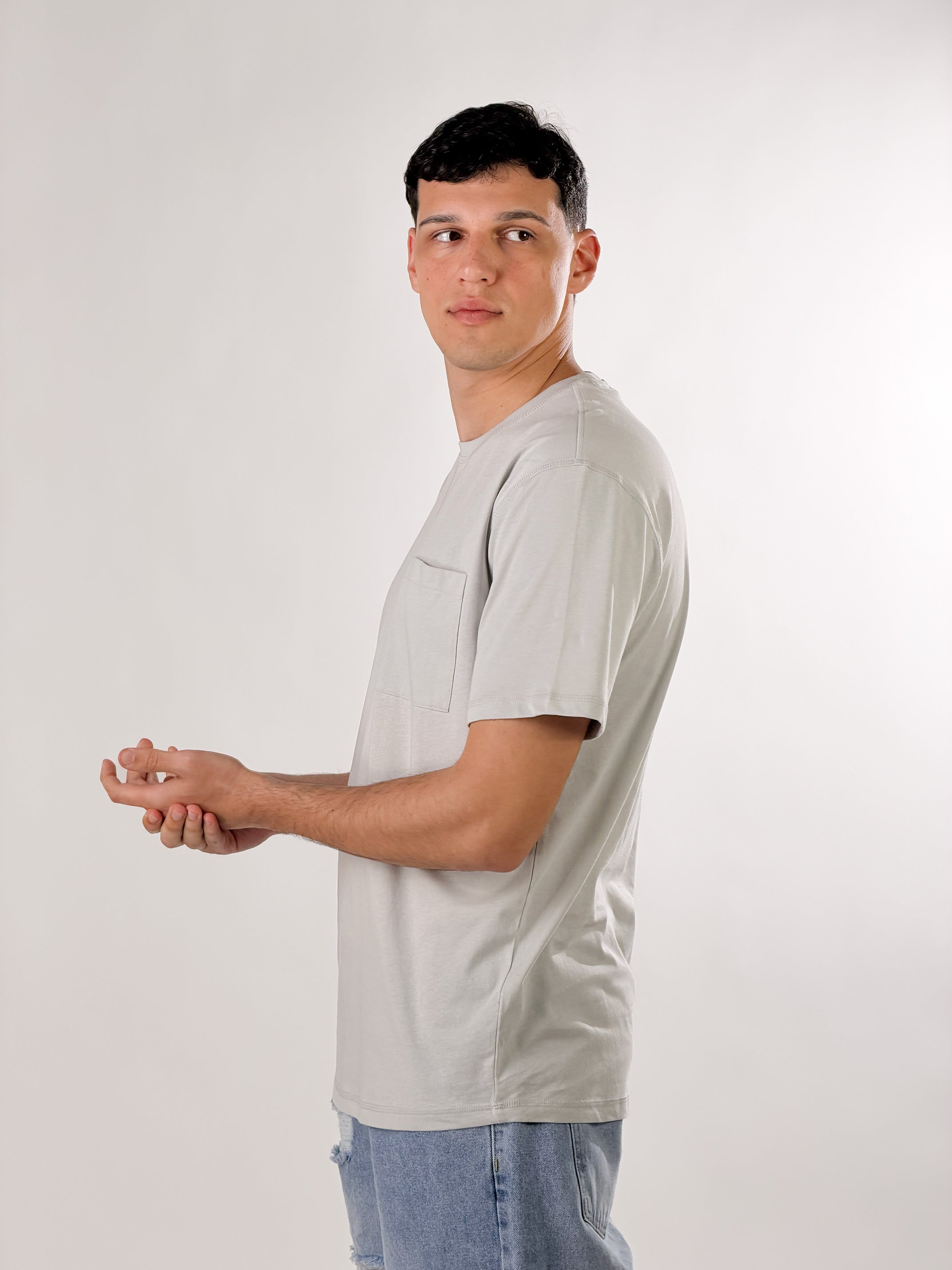 T-Shirt con taschino regular Fit|Colore:Ghiaccio