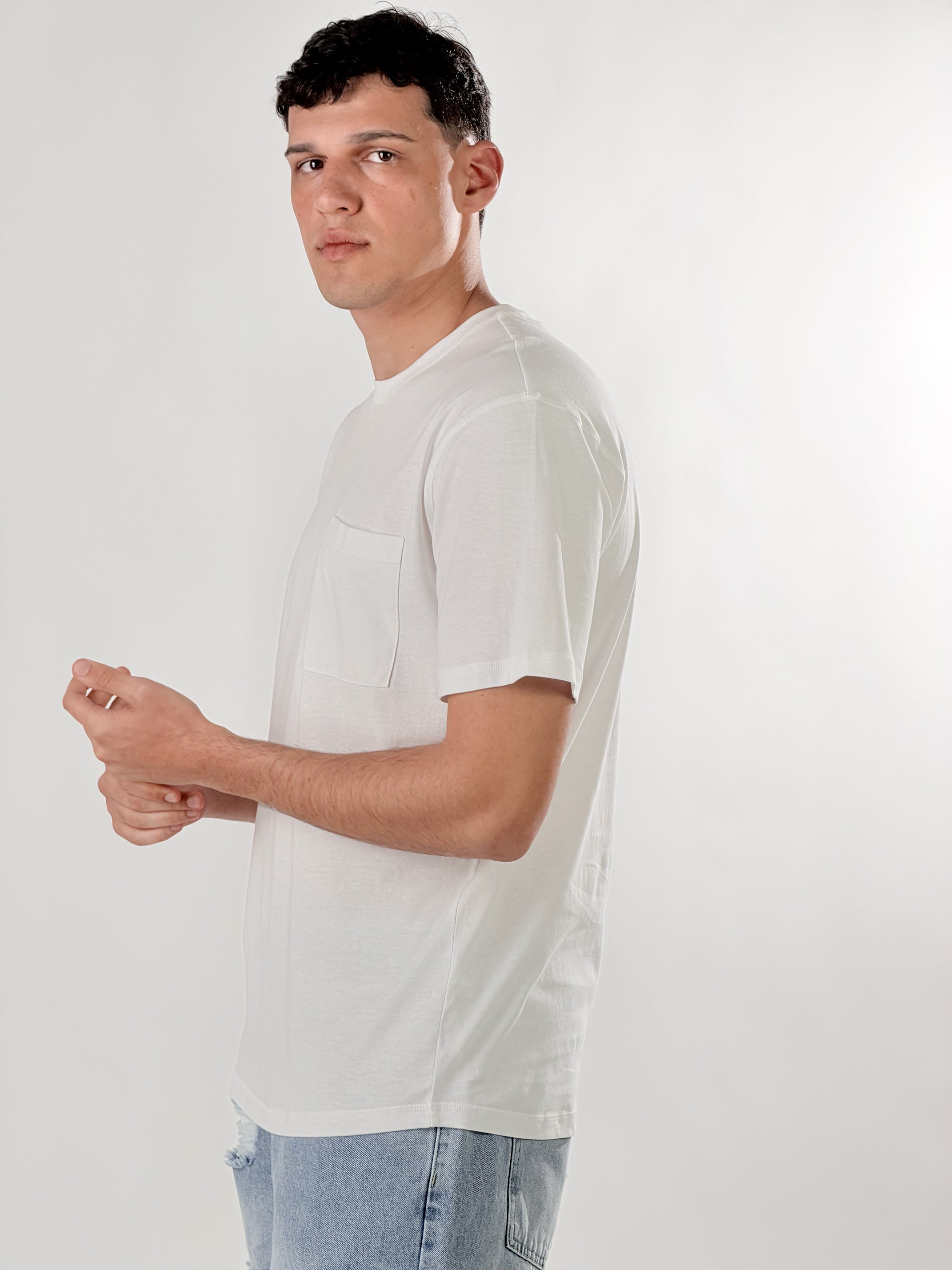 T-Shirt con taschino regular Fit|Colore:Bianco